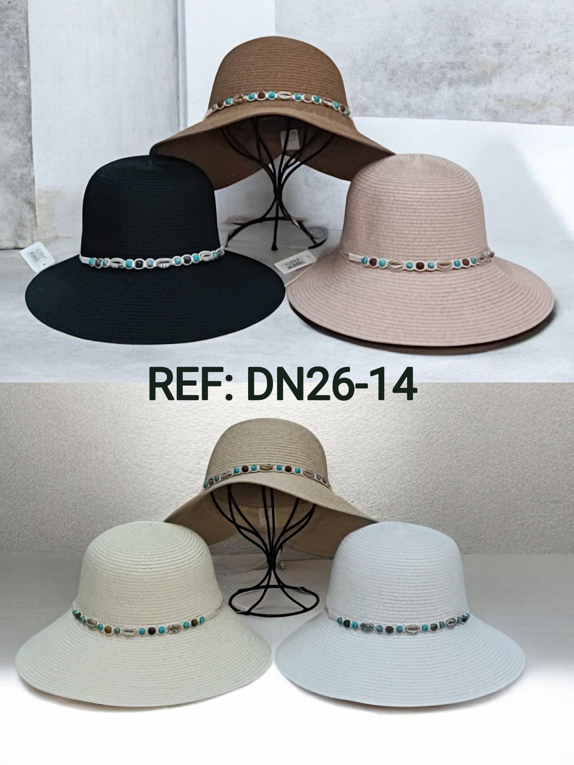 Chapeau paille-coquillages (x12)#12#14