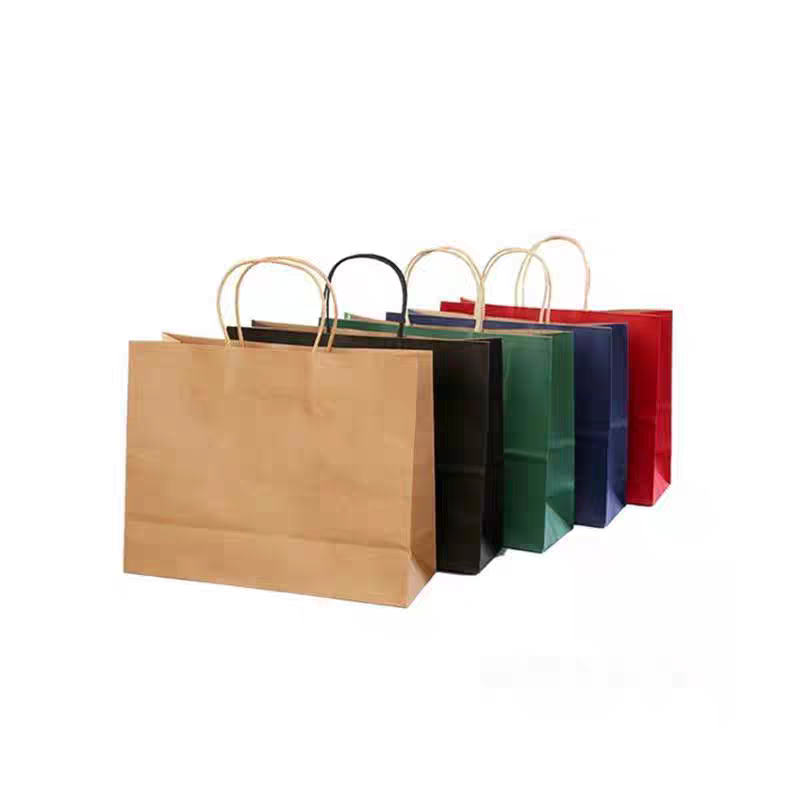 LOT DE 120-Sacs papier kraft /32*11*25cm (couleurs mélangées)