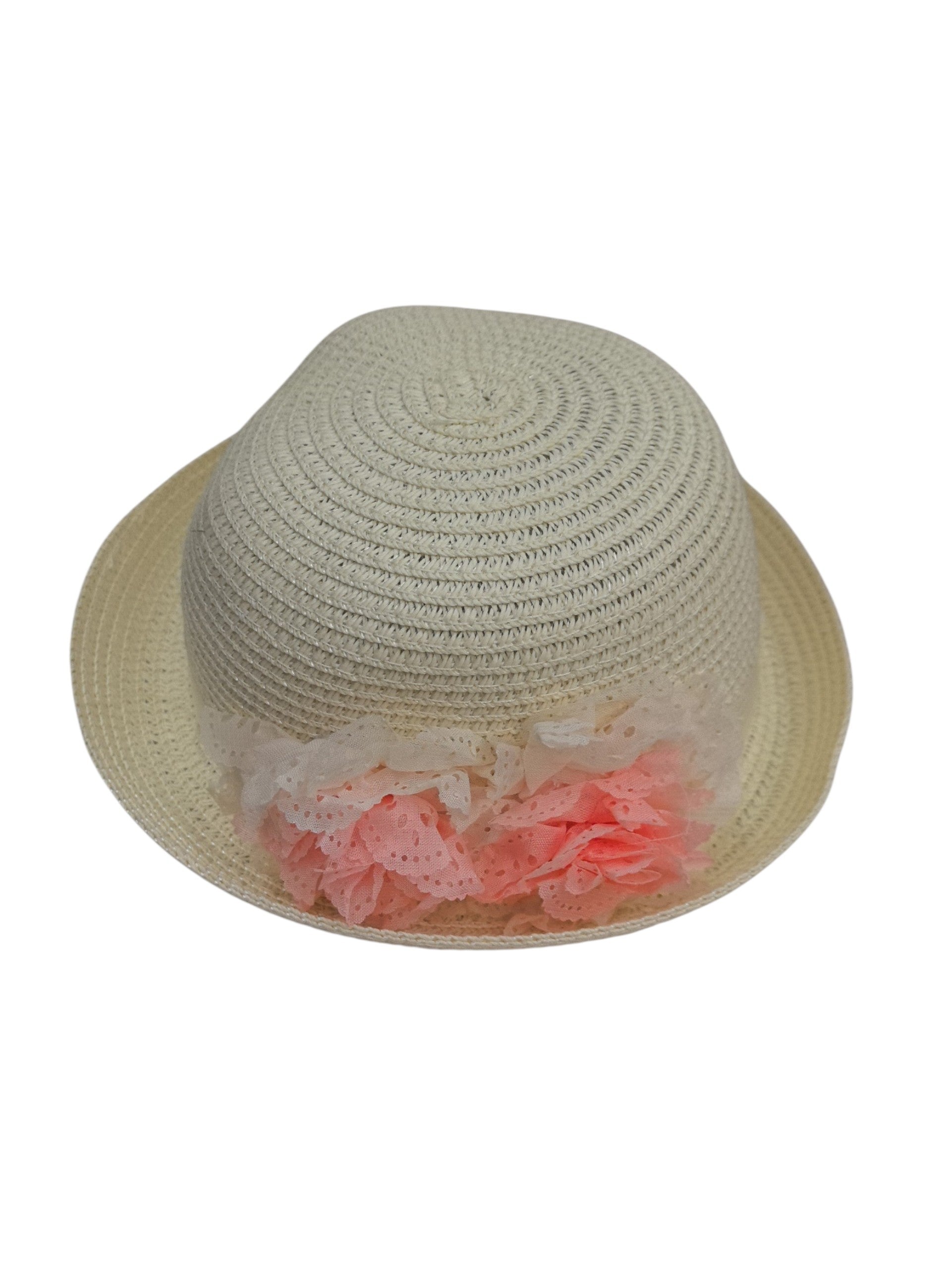 Chapeaux de paille taille enfant motif fleur (x12) #50