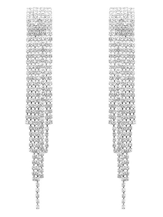 Boucles d'oreilles glamour strass forme mélangées (x12)