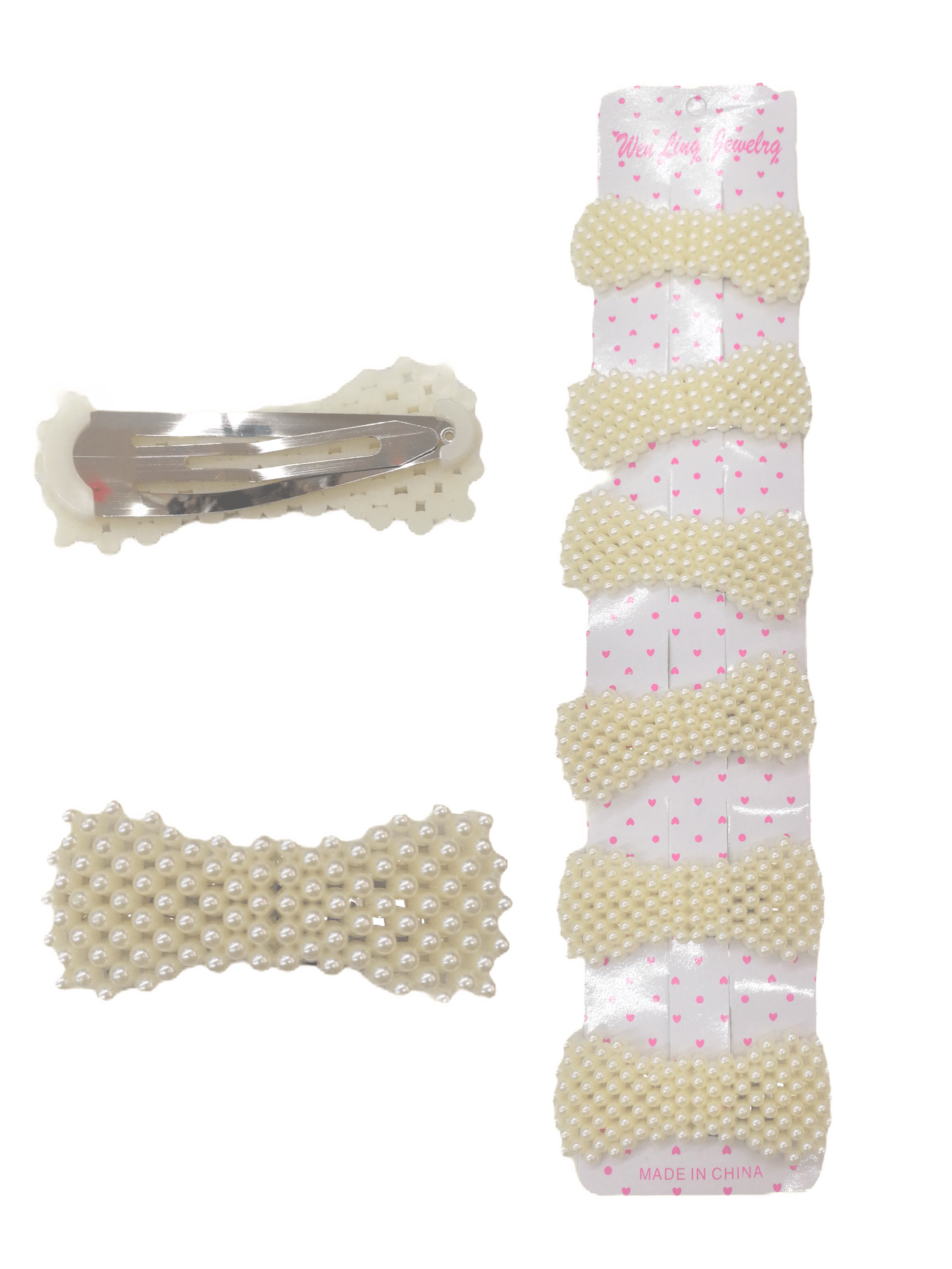 LOT DE 12 - Barrettes Pinces noeud coin arrrondi 0,60€/unité | Grossiste-pro