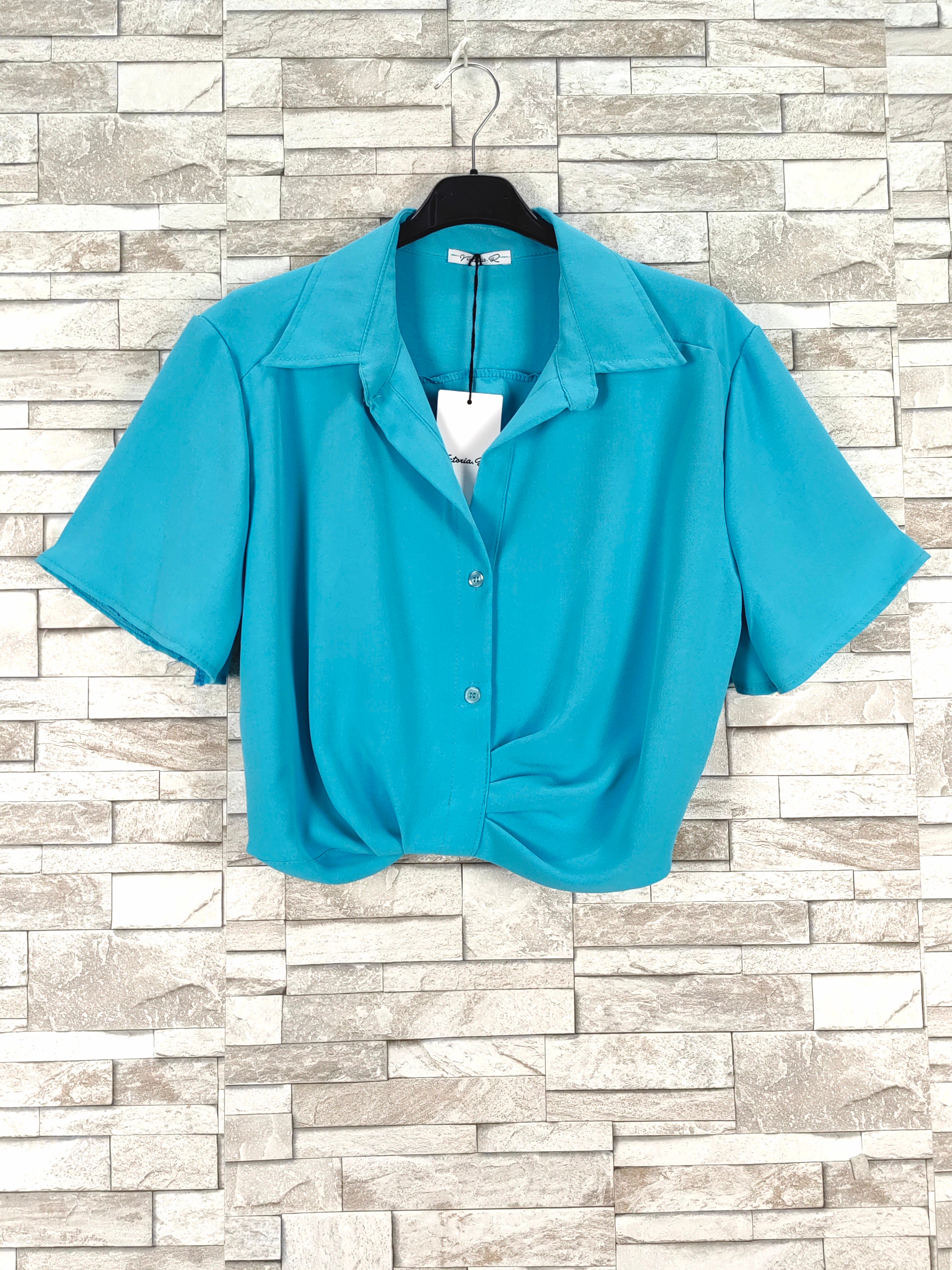 Chemise crop top tendance (x6)