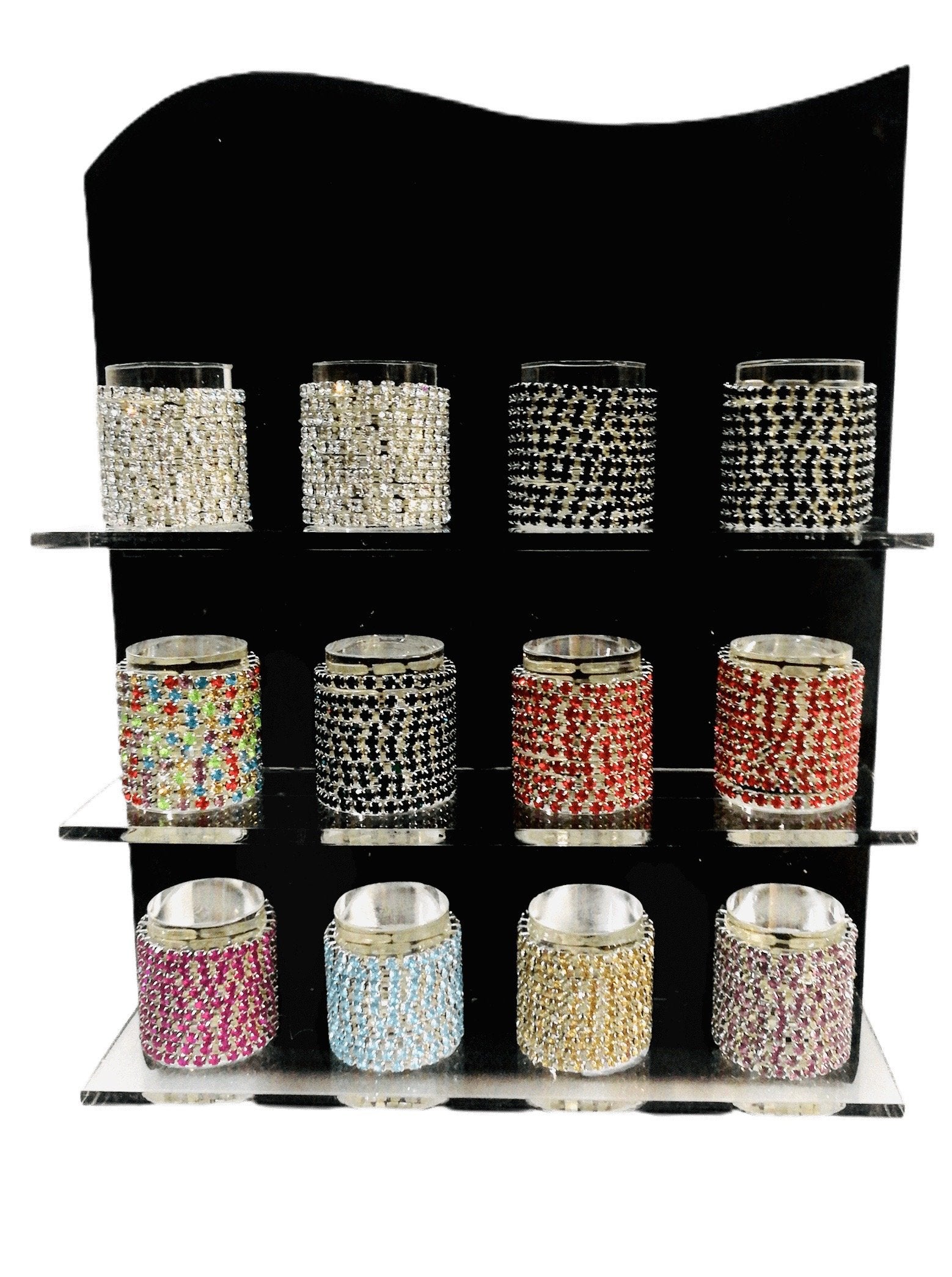 Bagues strass (x120) présentoir inclus 0,25€/unité | Grossiste-pro