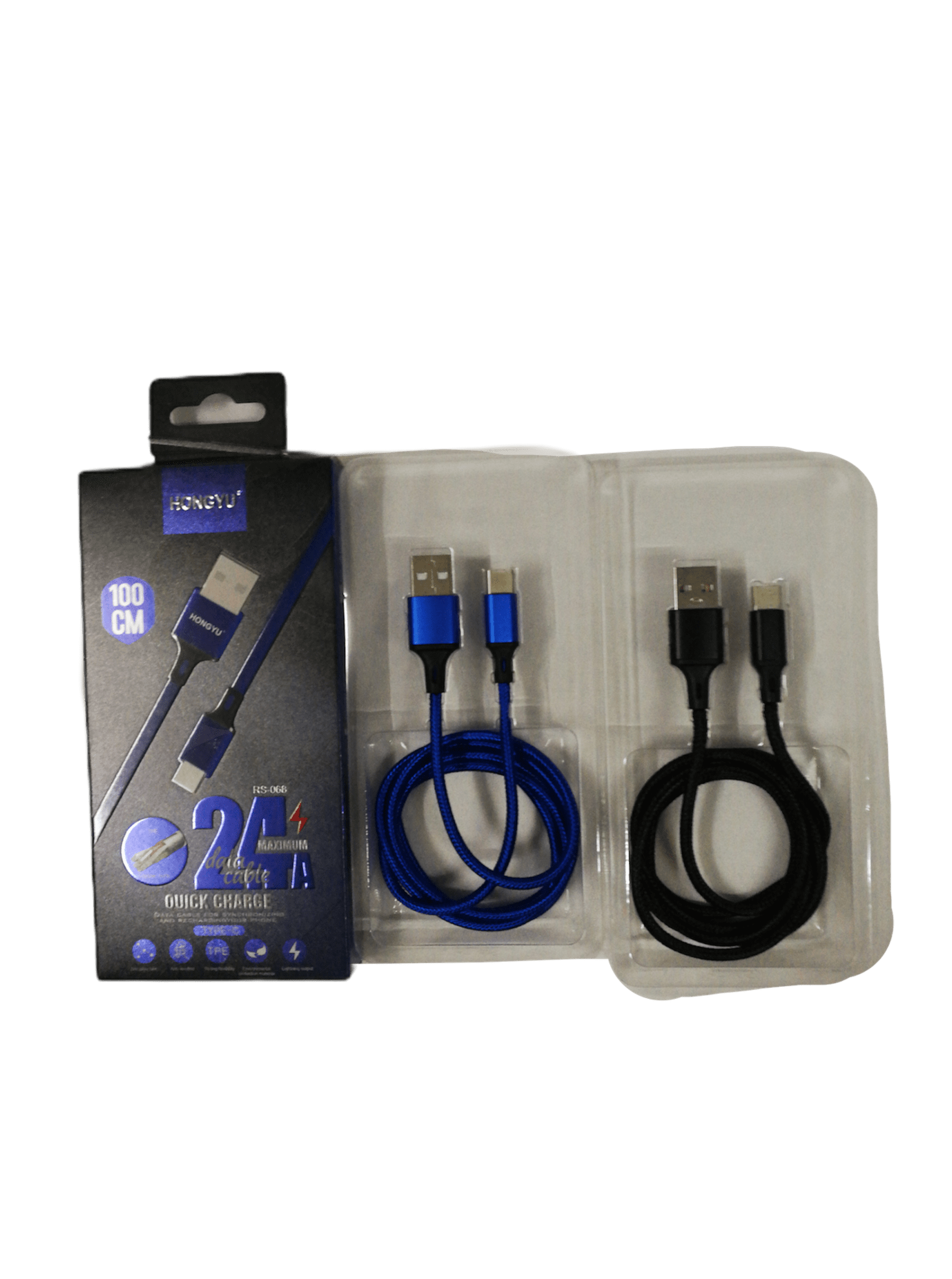 LOT DE 12 - USB-C câble chargeur nylon 2,00€/unité | Grossiste-pro