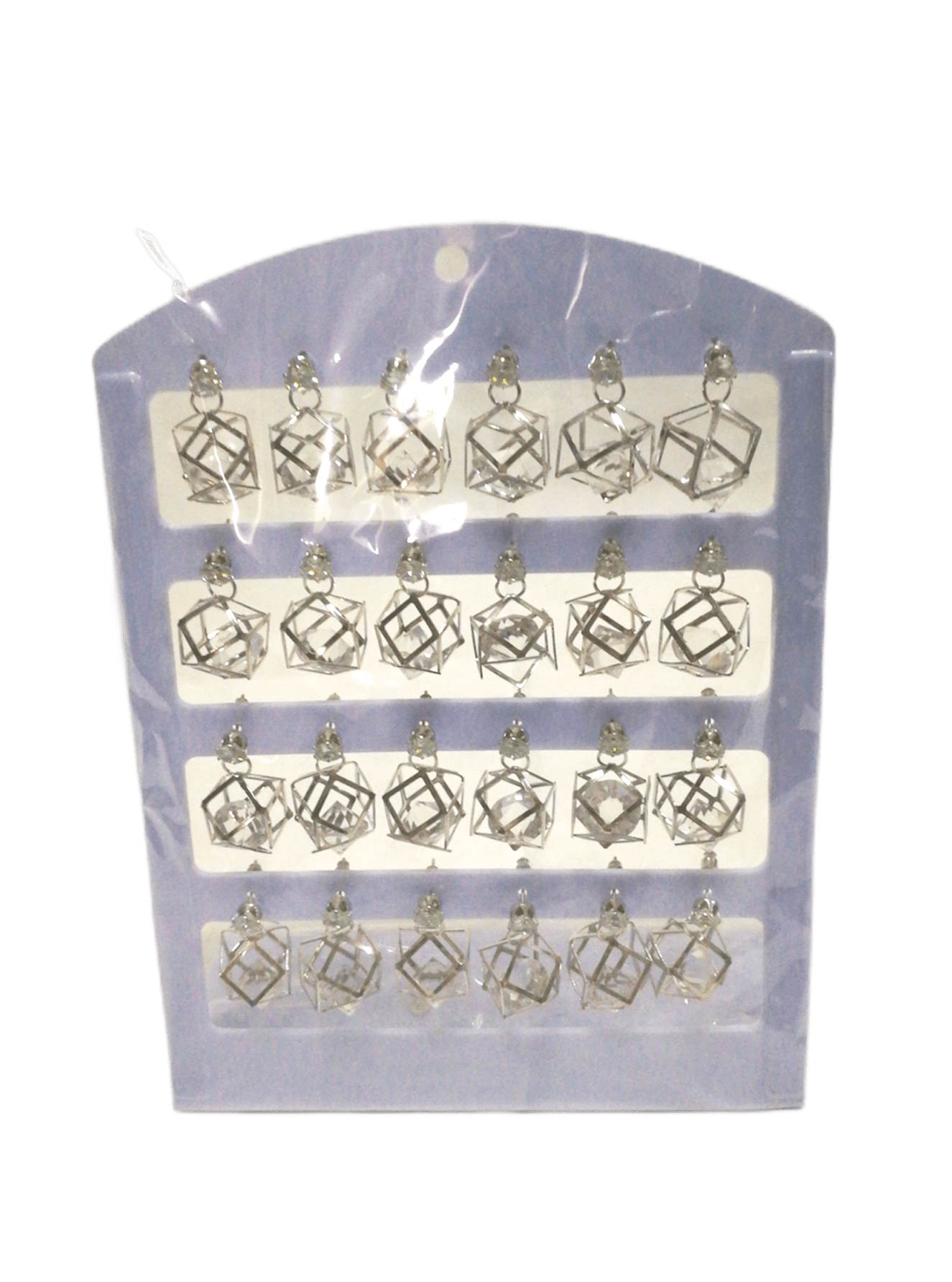 DESTOCKAGE LOT DE 12 - Boucles d'oreilles motif cubique 0,50€/paire | Grossiste-pro