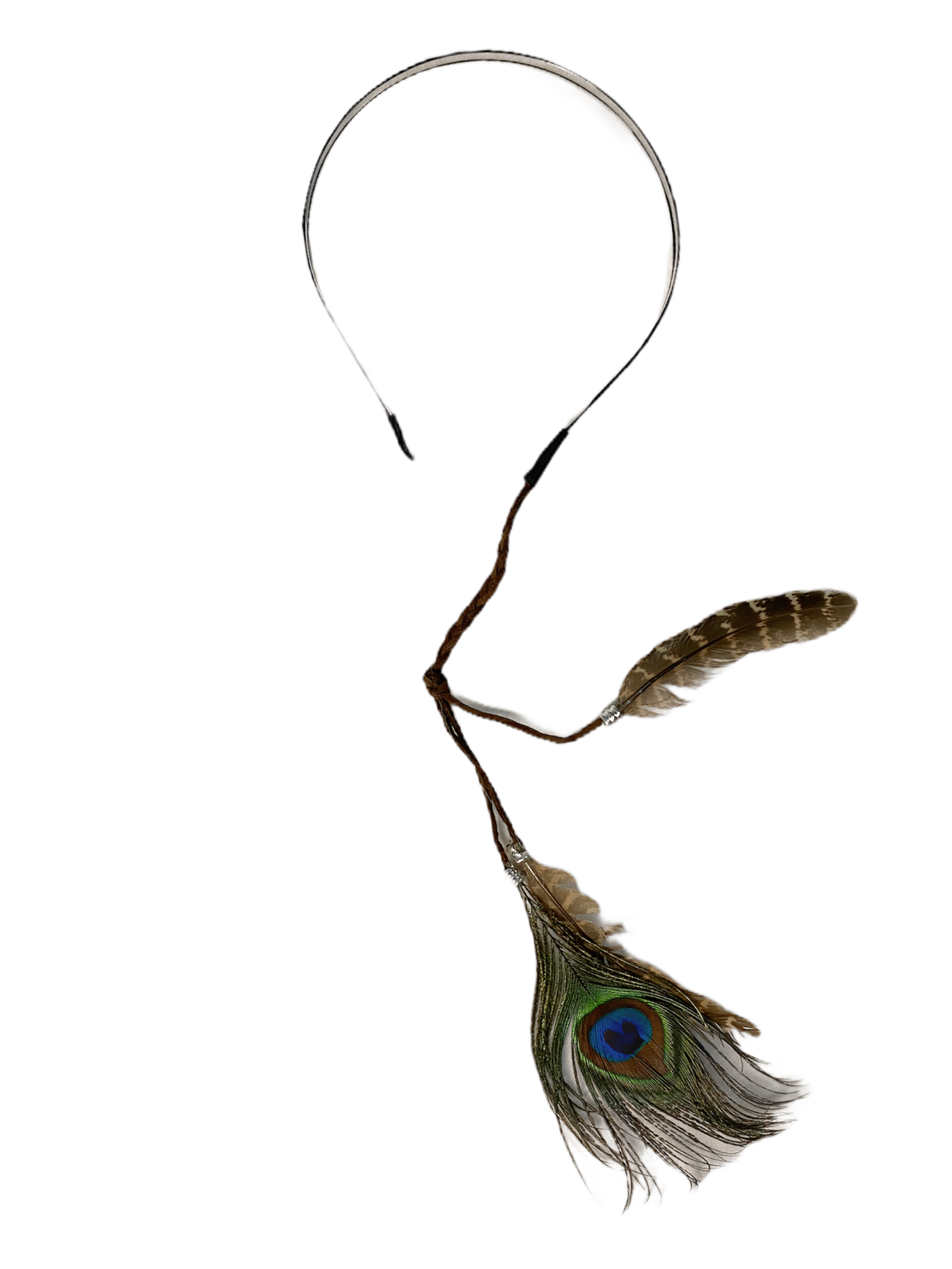 LOT DE 12 - Serre-tête avec plumes de paon 1,00€/unité | Grossiste-pro