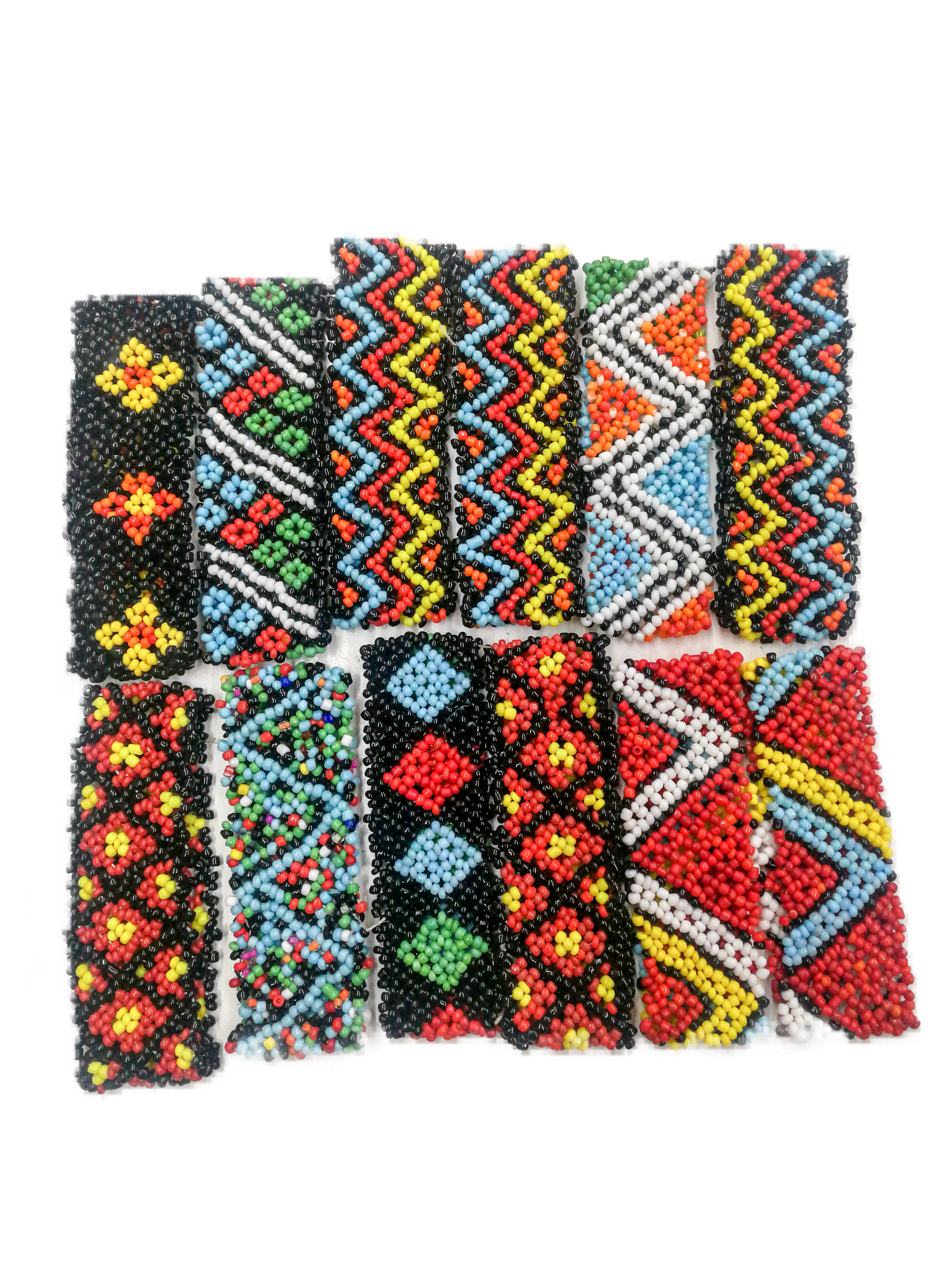 LOT DE 12 - Bracelets manchette perles de rocaille 1,25/unité | Grossiste-pro