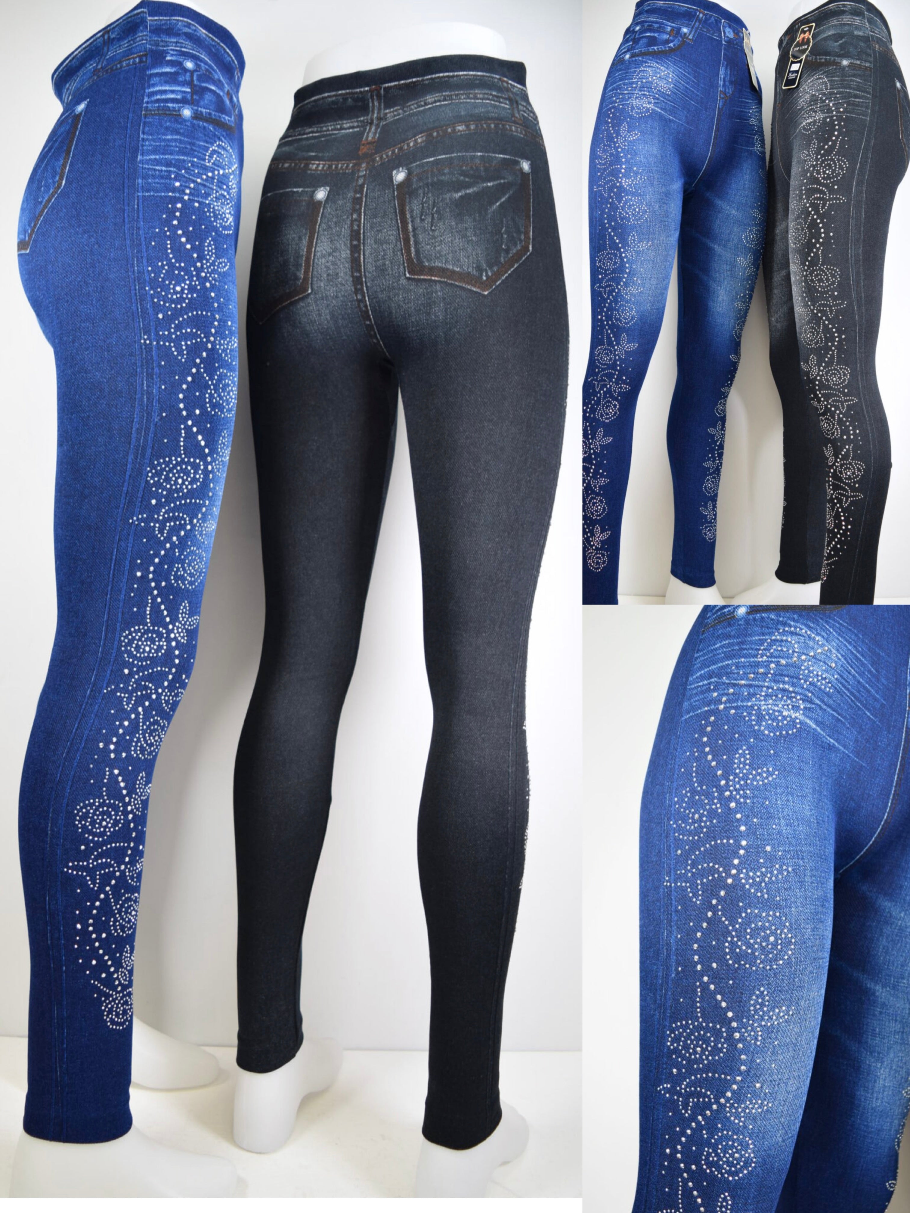 Legging jean strass #CZL029 (x12)
