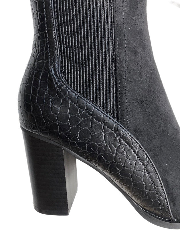 Bottines croco boots bi-matière ISANA (x12)