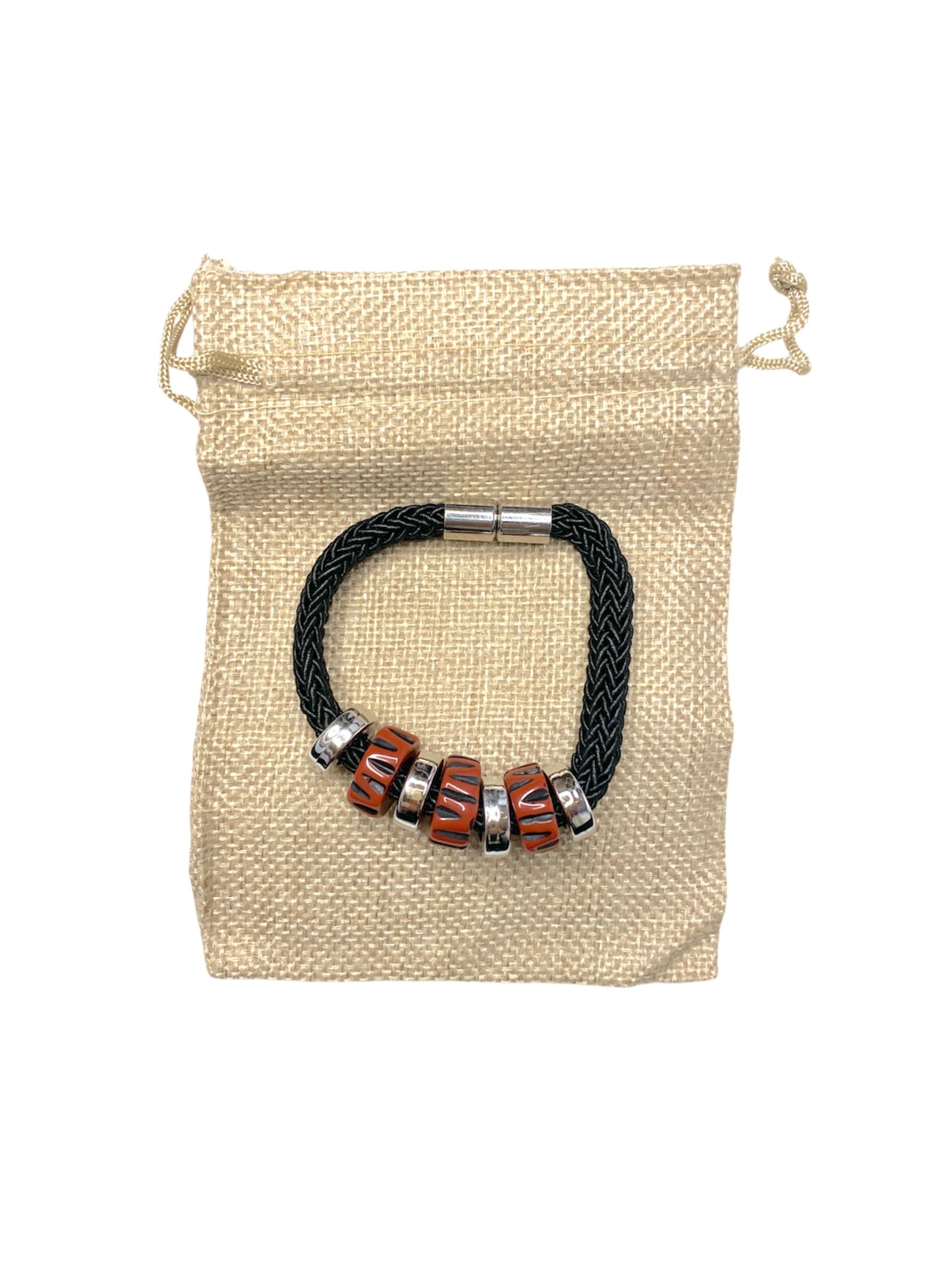 Bracelet fantaisie tresse rond couleurs mélange #ZBR120(x12)