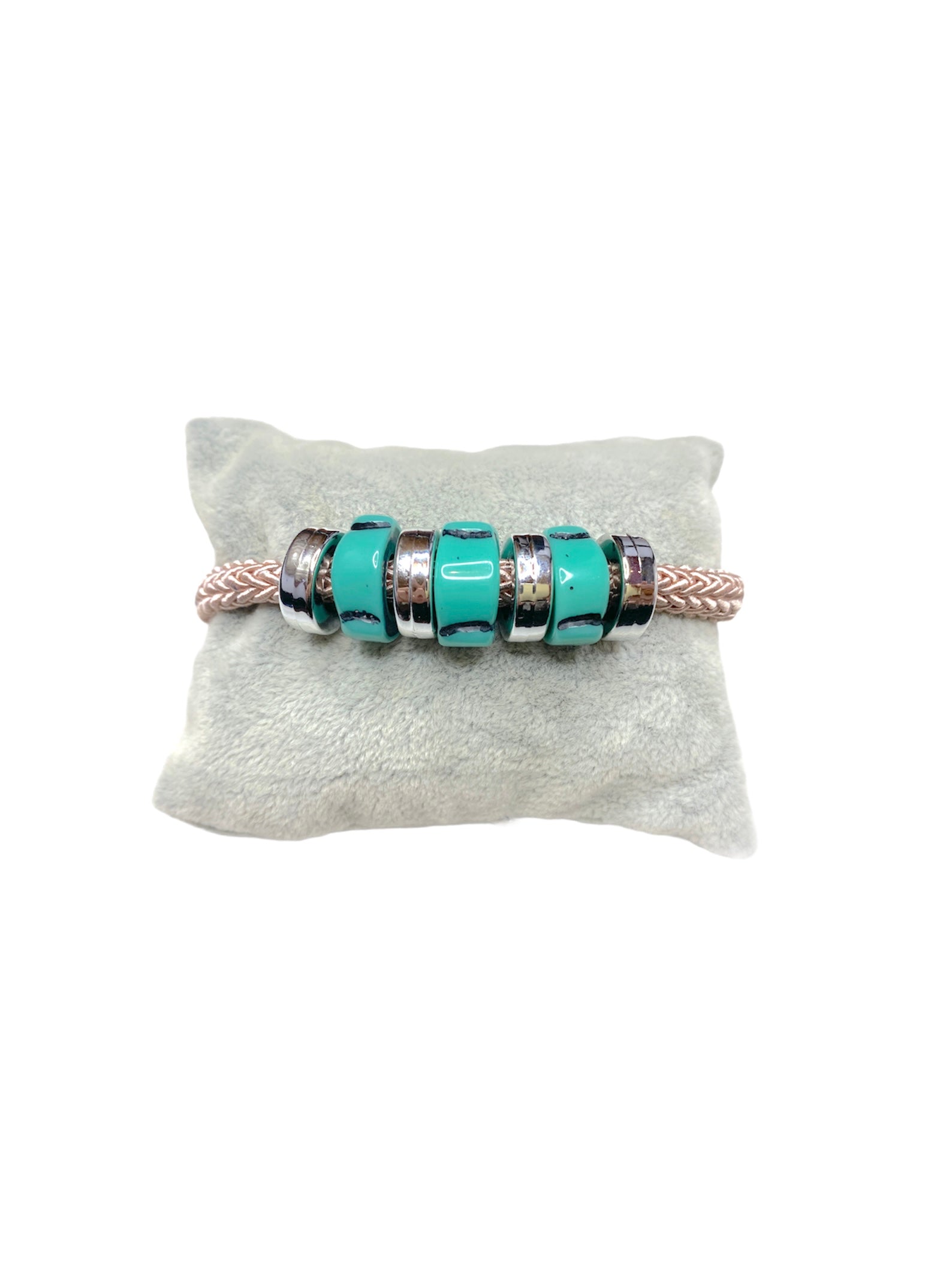 Bracelet fantaisie tresse rond couleurs mélange #ZBR120(x12)