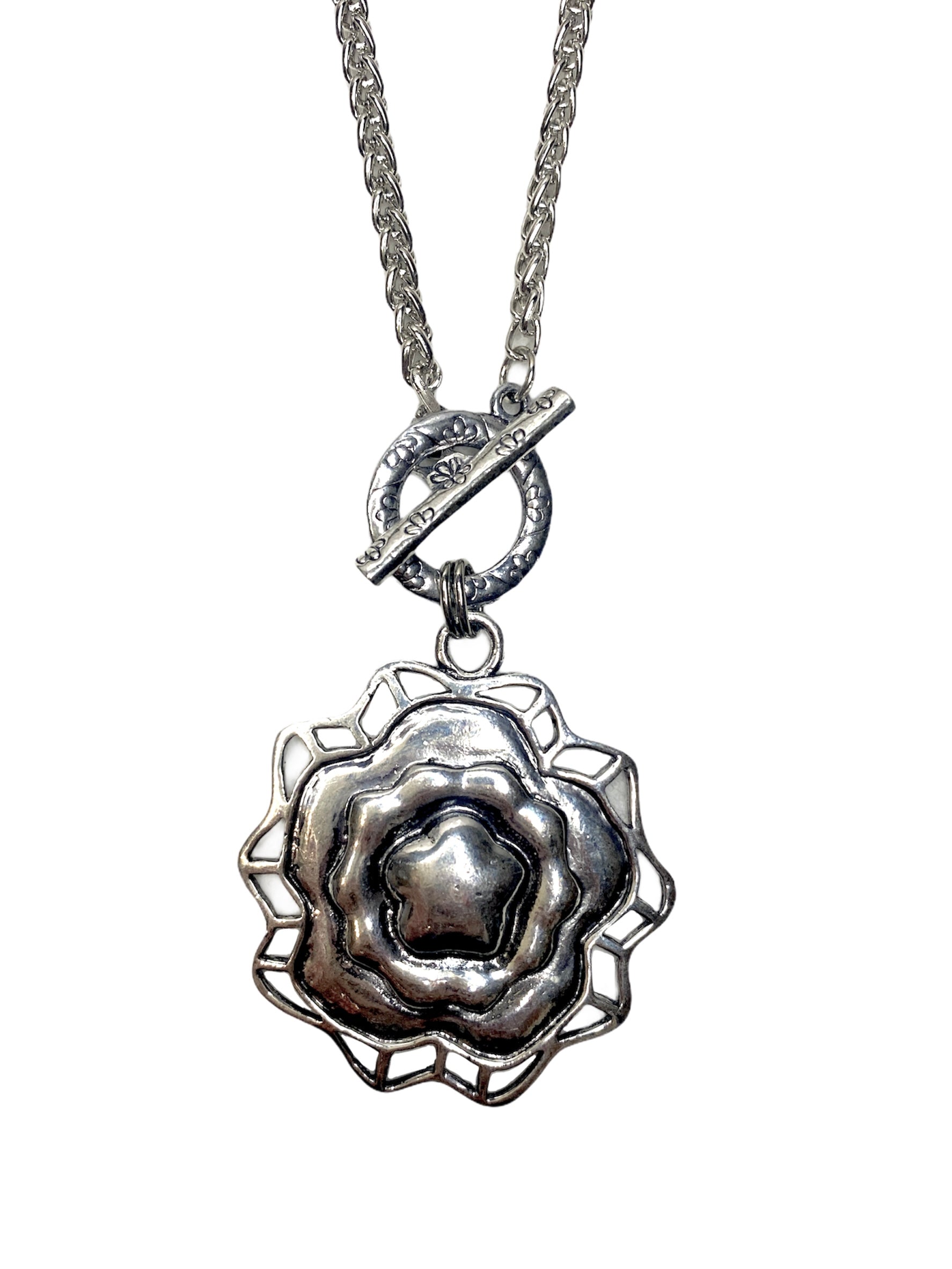 Collier sautoir fantaisie Chaîne fleur