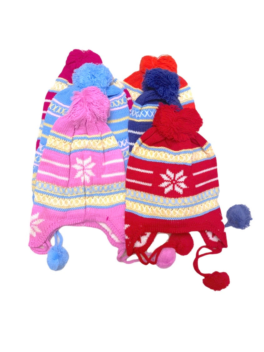 Bonnet cagoule enfant flocon (x12)