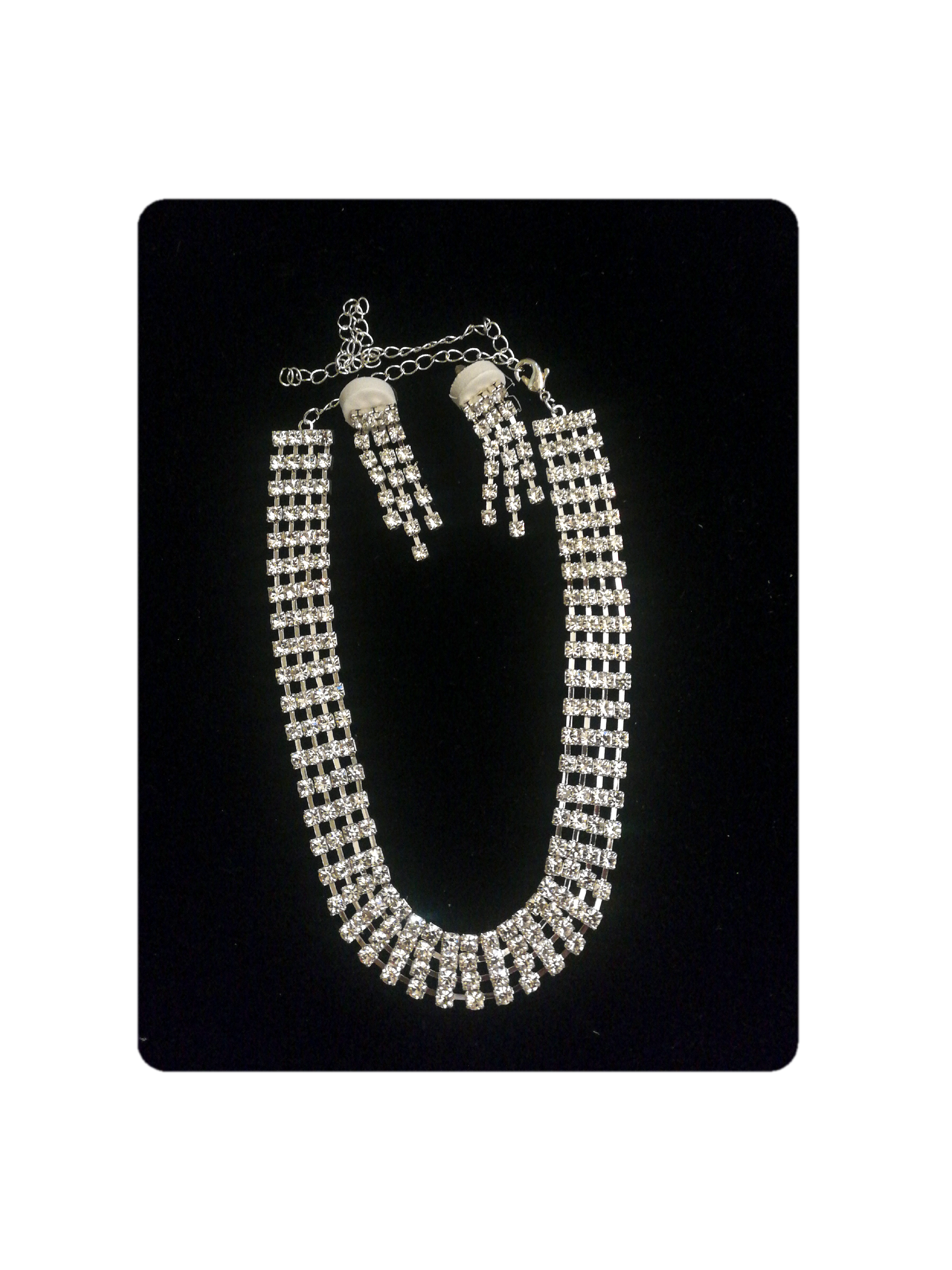 MARIAGE - LOT DE 3 - Parure Collier Boucles d'oreilles tour de cou 4,90€/unité | Grossiste-pro