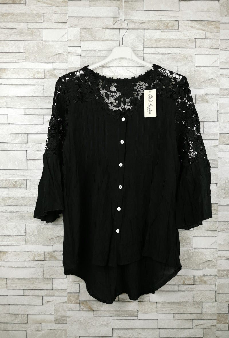 Chemise détail fleur (x6)