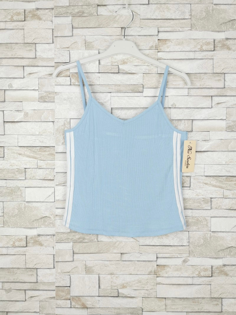 Débardeur crop top bande (x12)