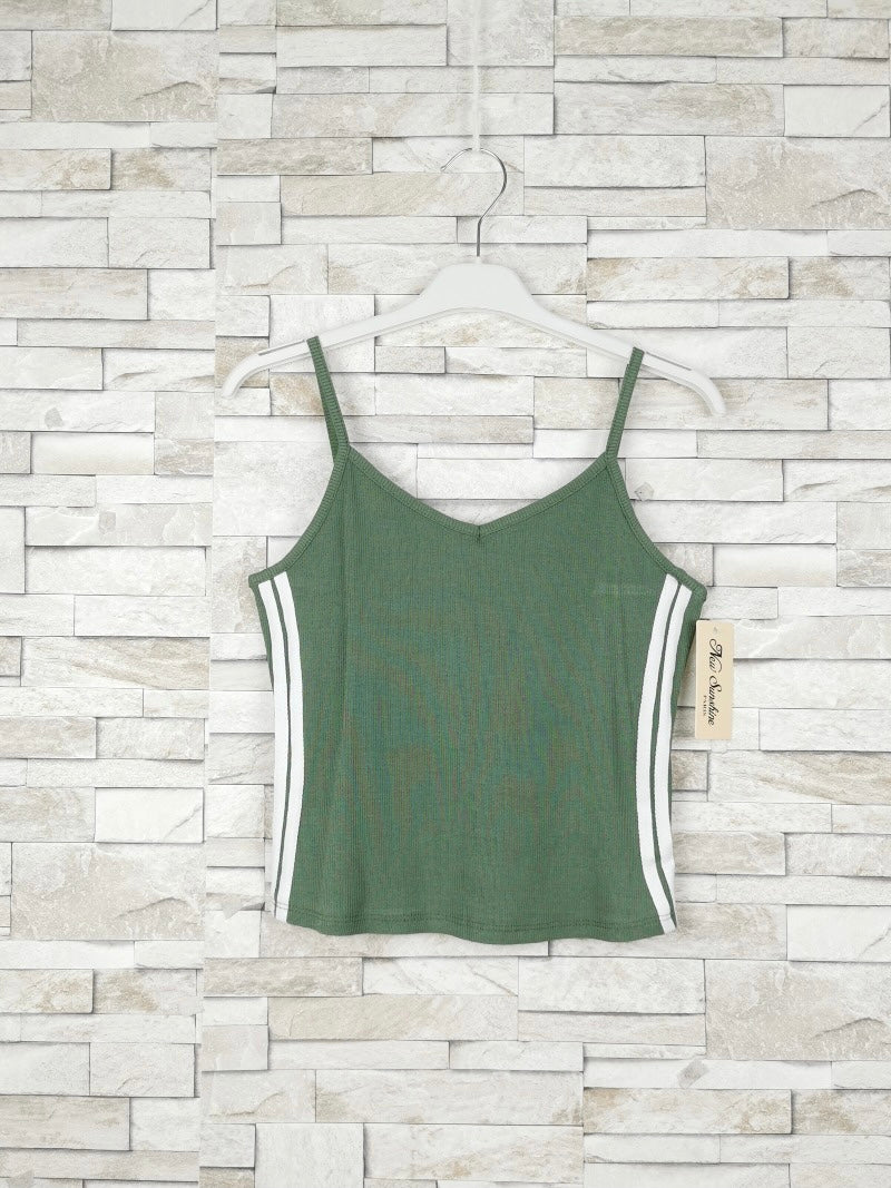 Débardeur crop top bande (x12)