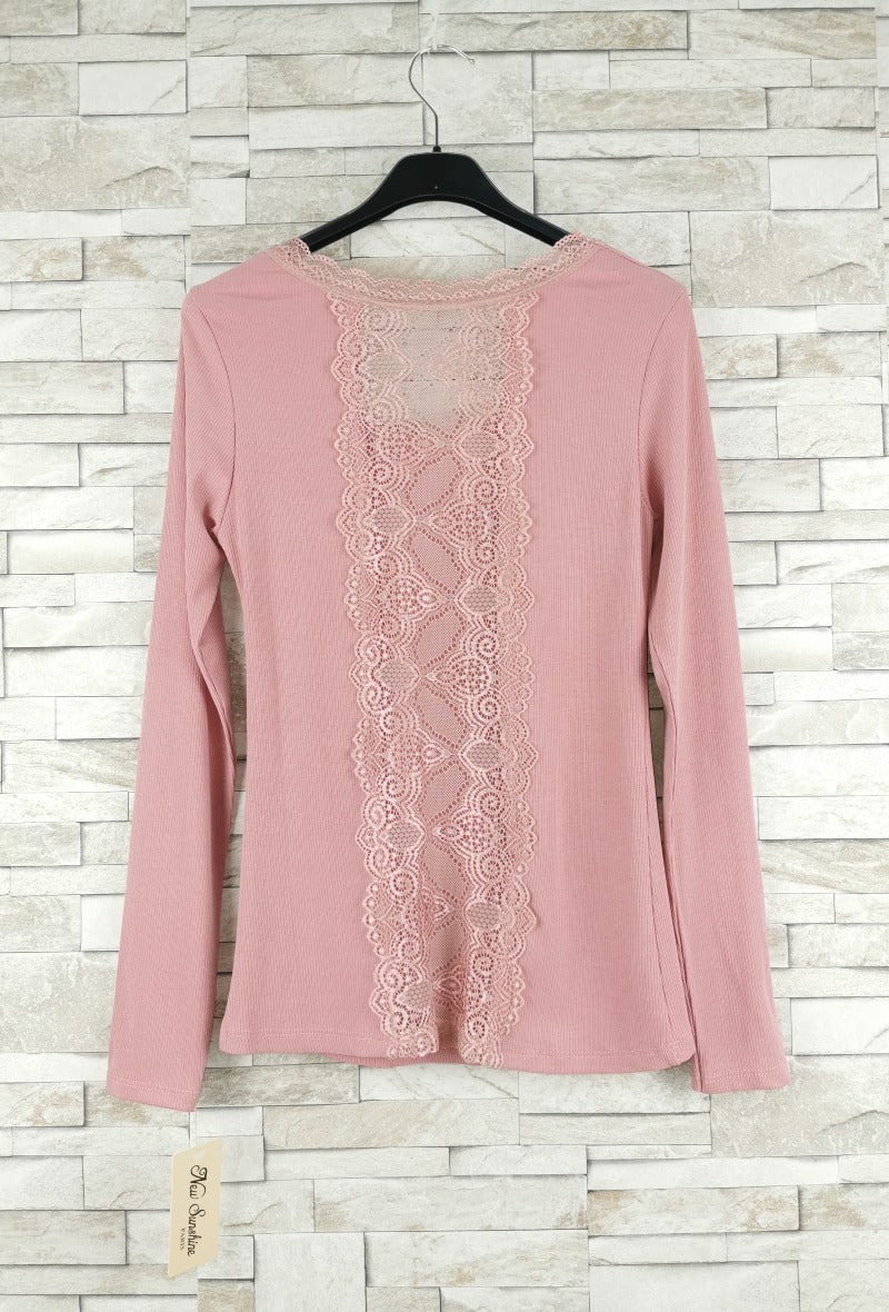 T-shirt en dentelle manche longue (x9)