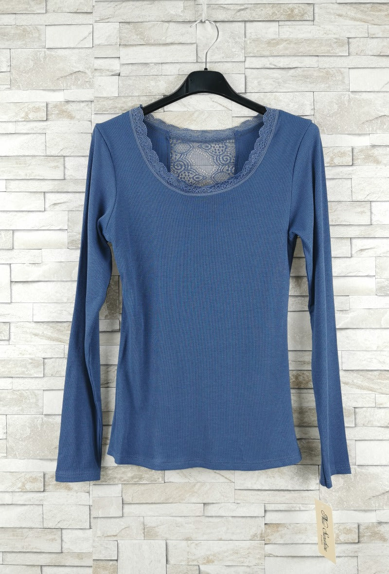 T-shirt en dentelle manche longue (x9)