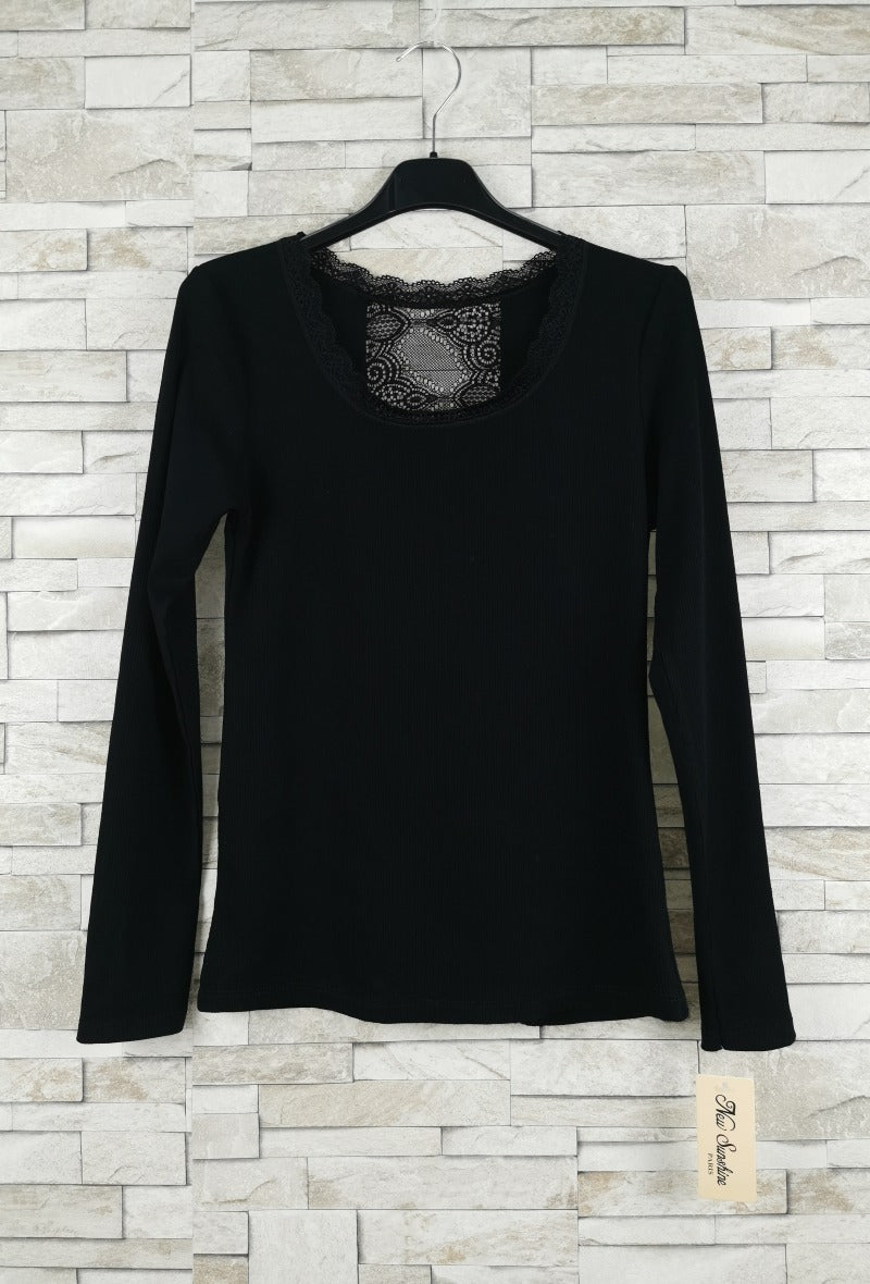 T-shirt en dentelle manche longue (x9)