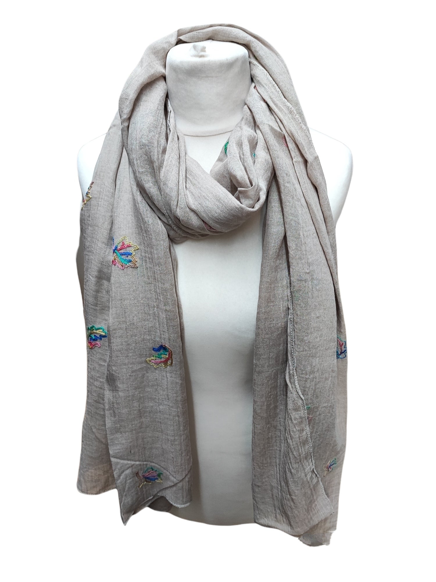 Foulard châle avec petites feuille (x12)