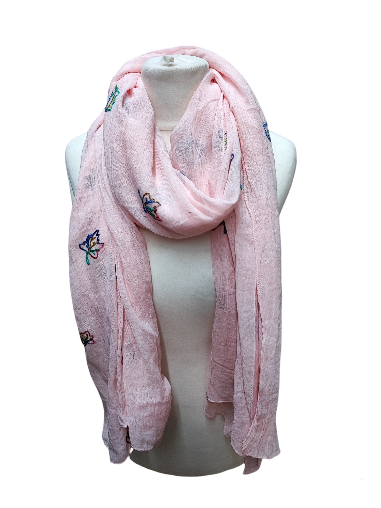 Foulard châle avec petites feuille (x12)