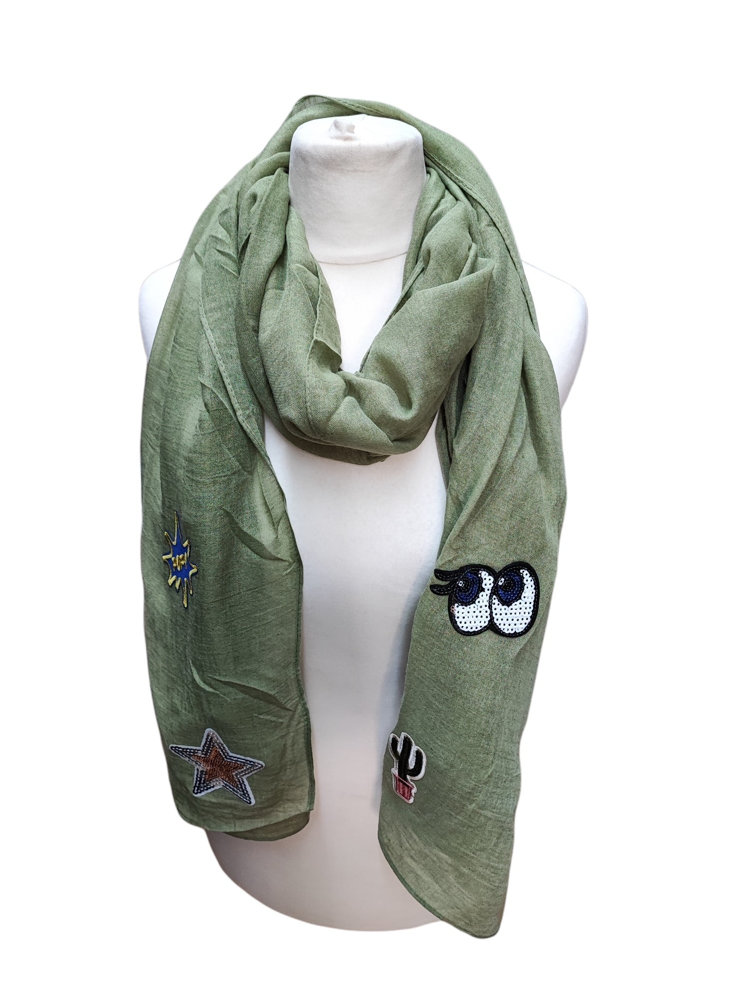 Foulard châle Ecusson brodé thermocollant(x12)