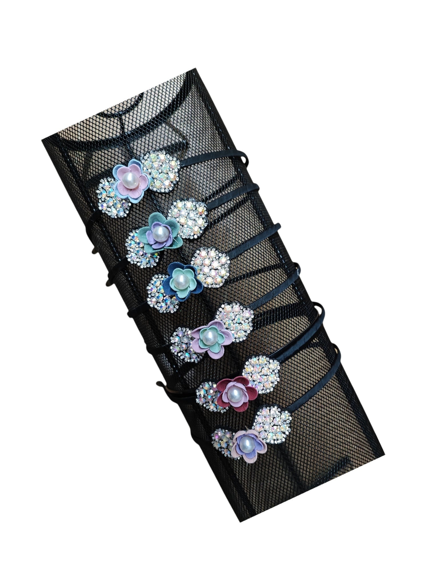 Serre-tête avec motif fleur (x12)