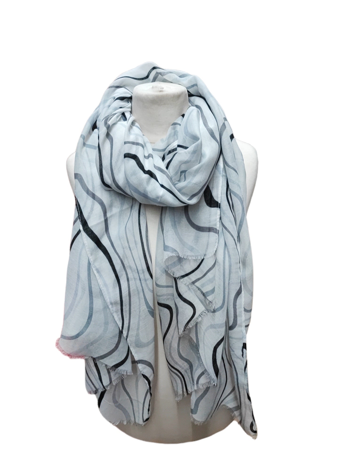 Foulards avec motif lignes colorées (x12)