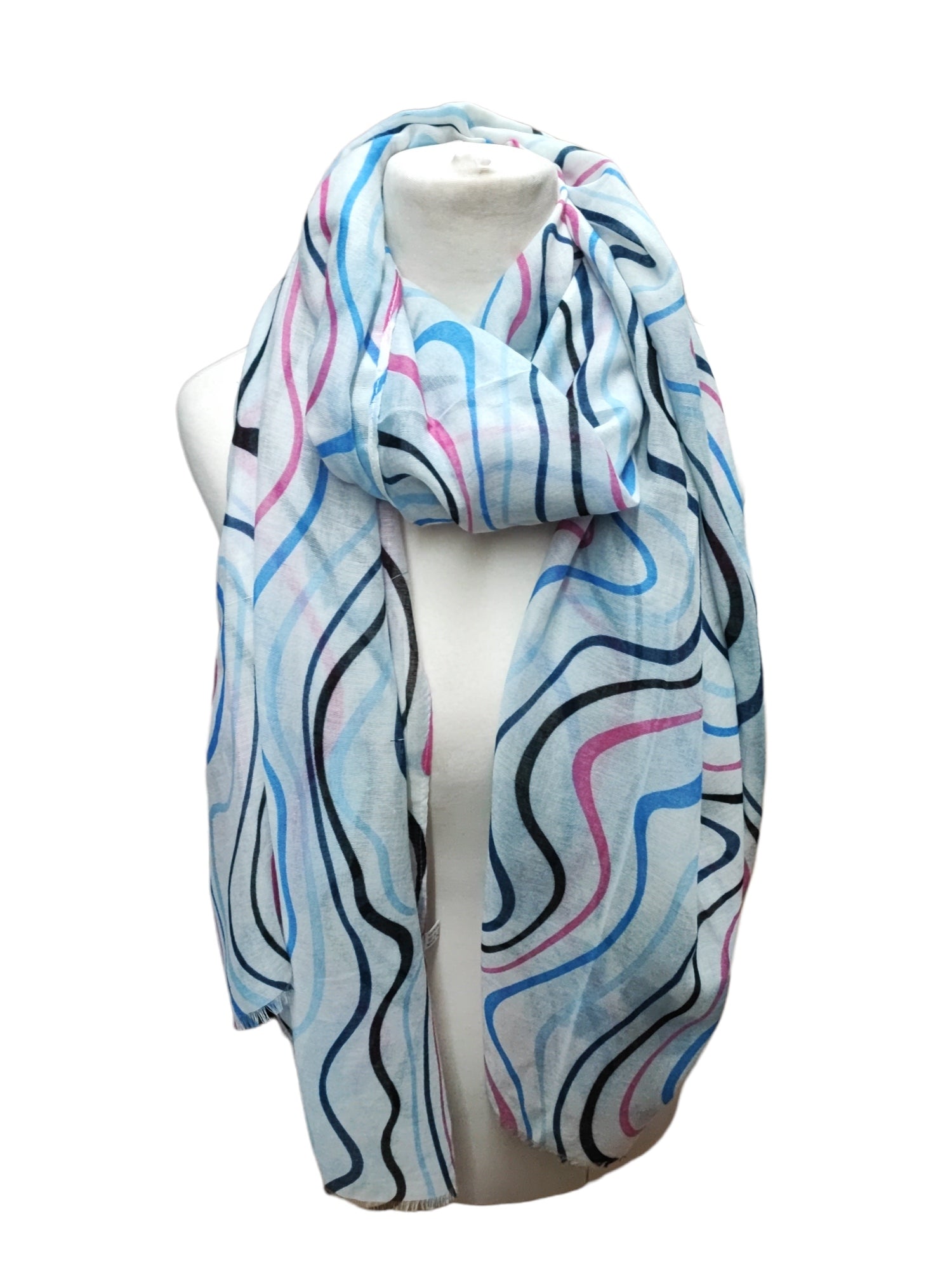 Foulards avec motif lignes colorées (x12)