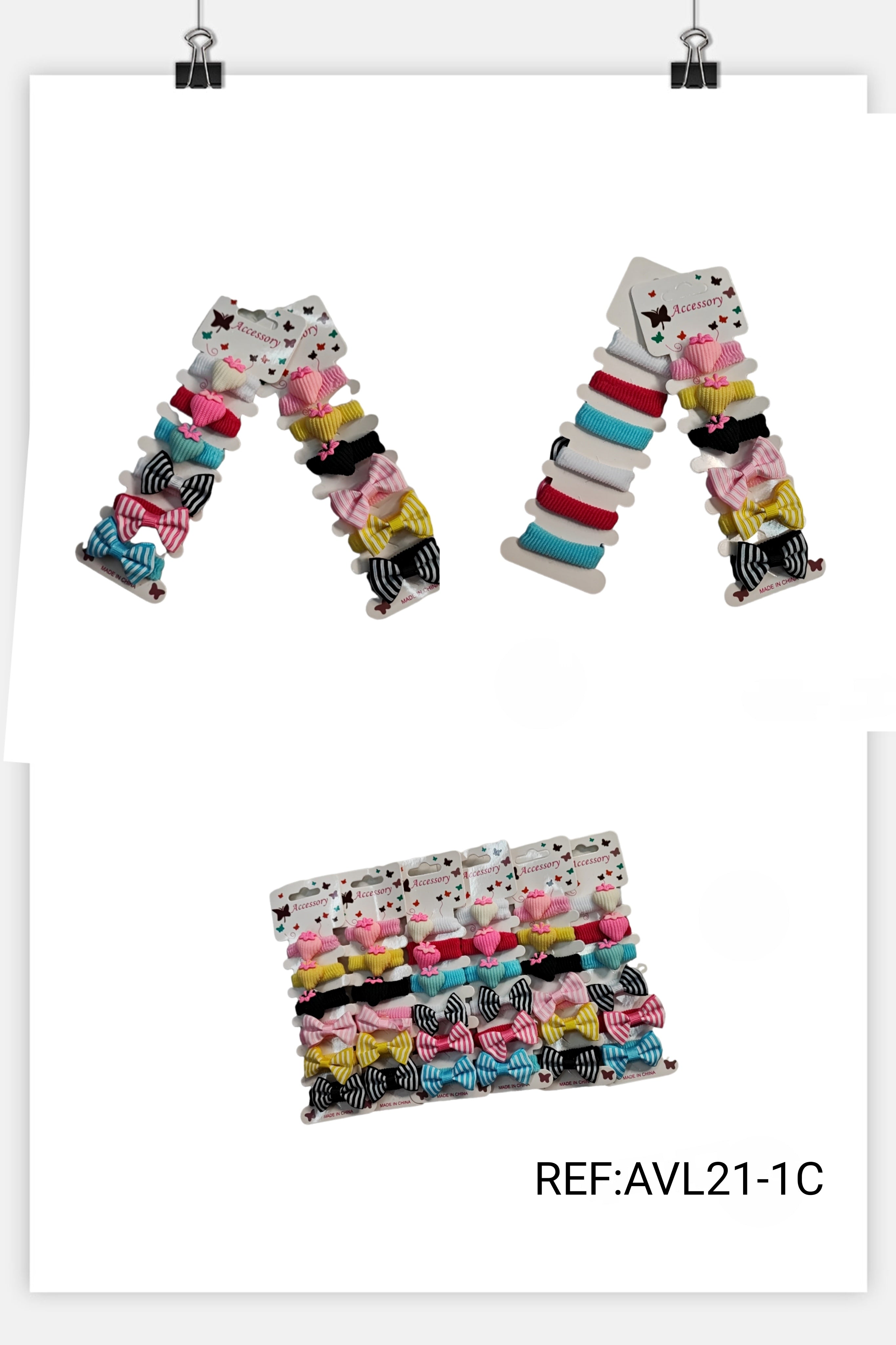 Plaque de 6 Élastiques Chouchou enfant (x12)