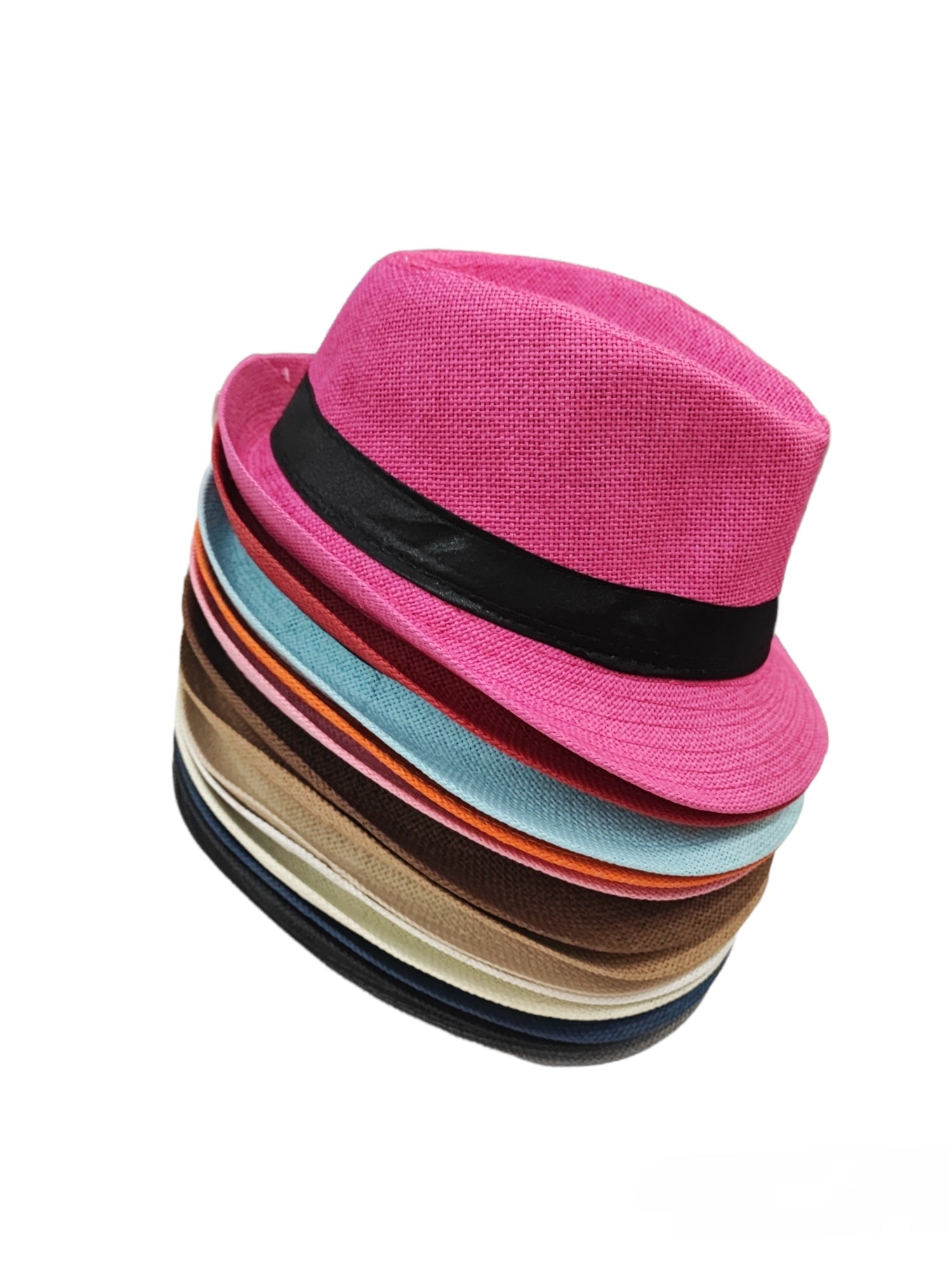 Chapeau enfant de paille trilby borsalino (x12)