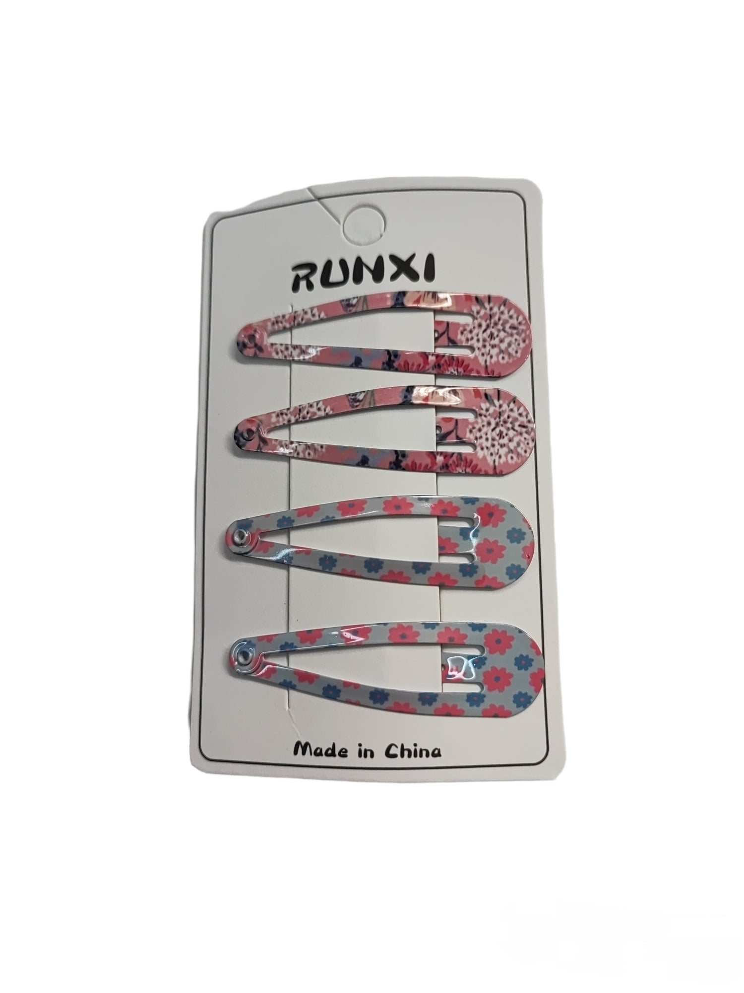 Plaque de 4 Barrettes enfant motif mélange (2x12)