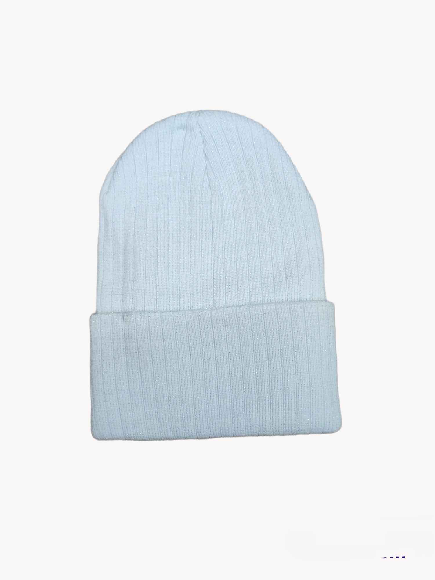 bonnet tricoté argent simple (x12)