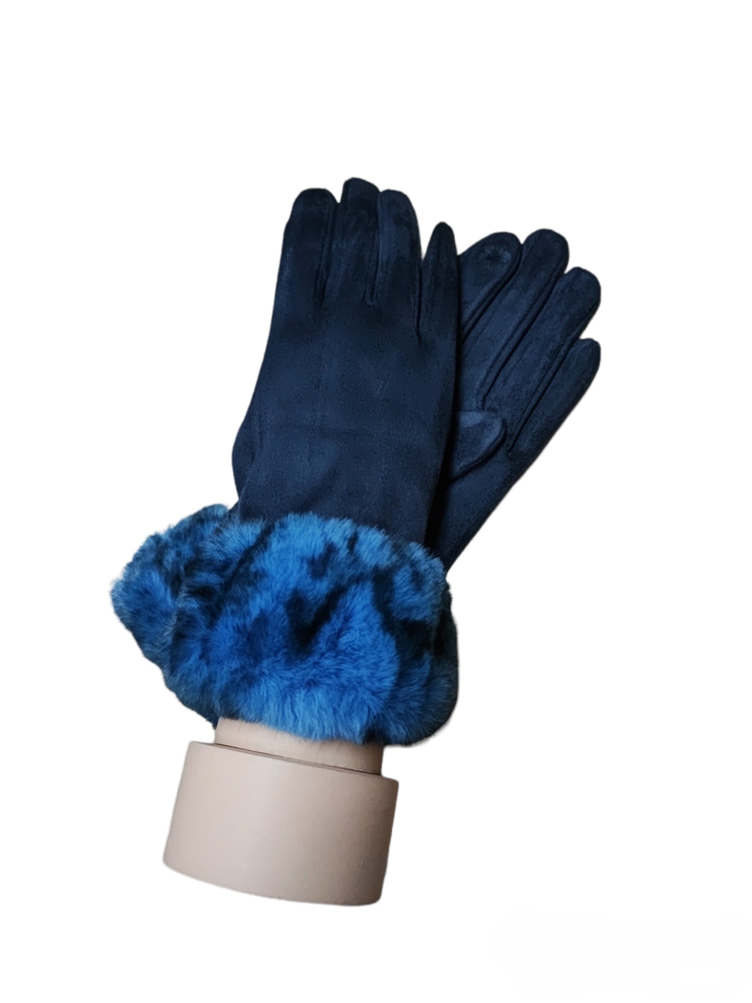 Gants tactiles Façon Cuir Fourrure