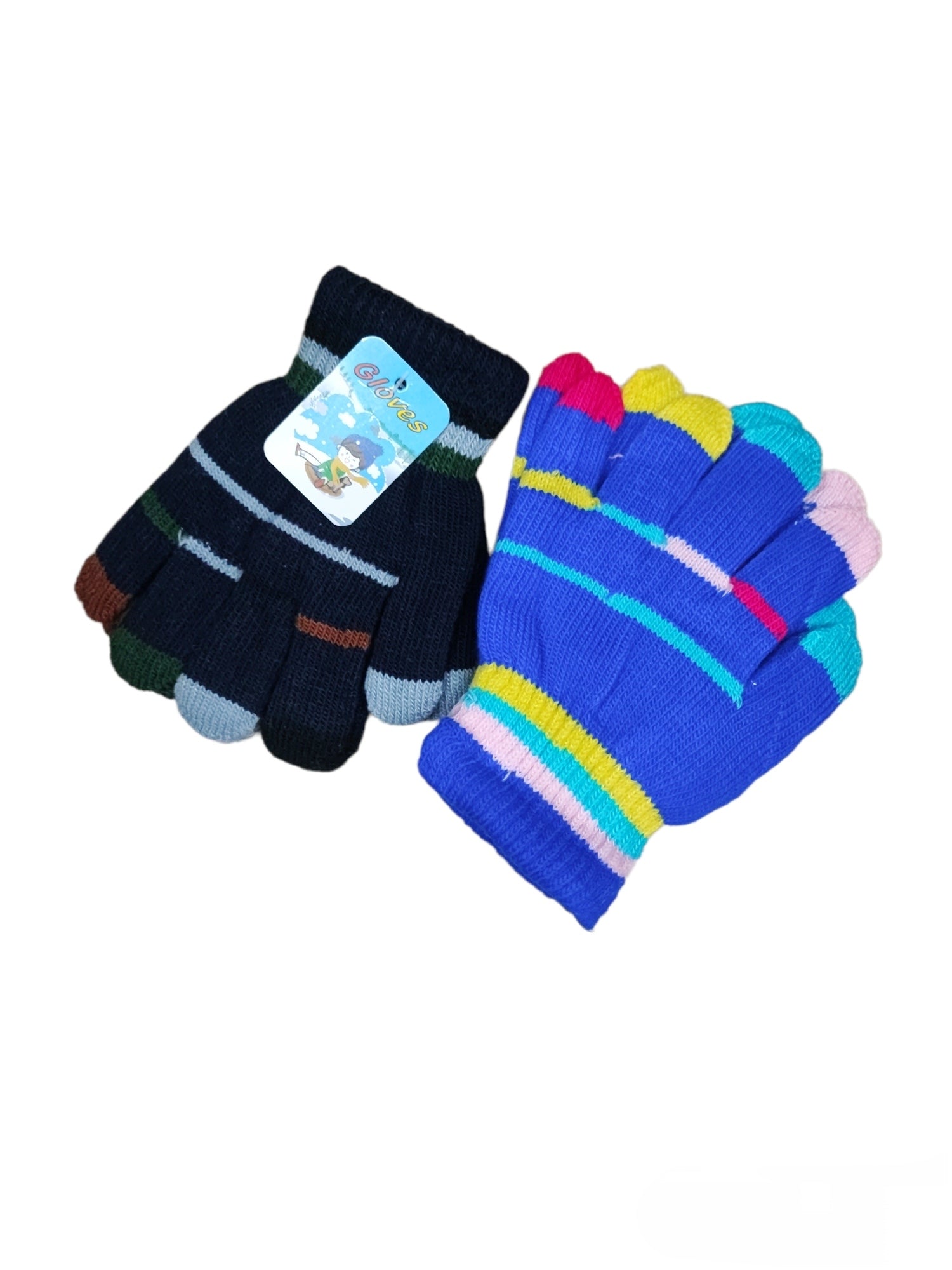 Gants enfant rayé 5/10ans (x12) #23