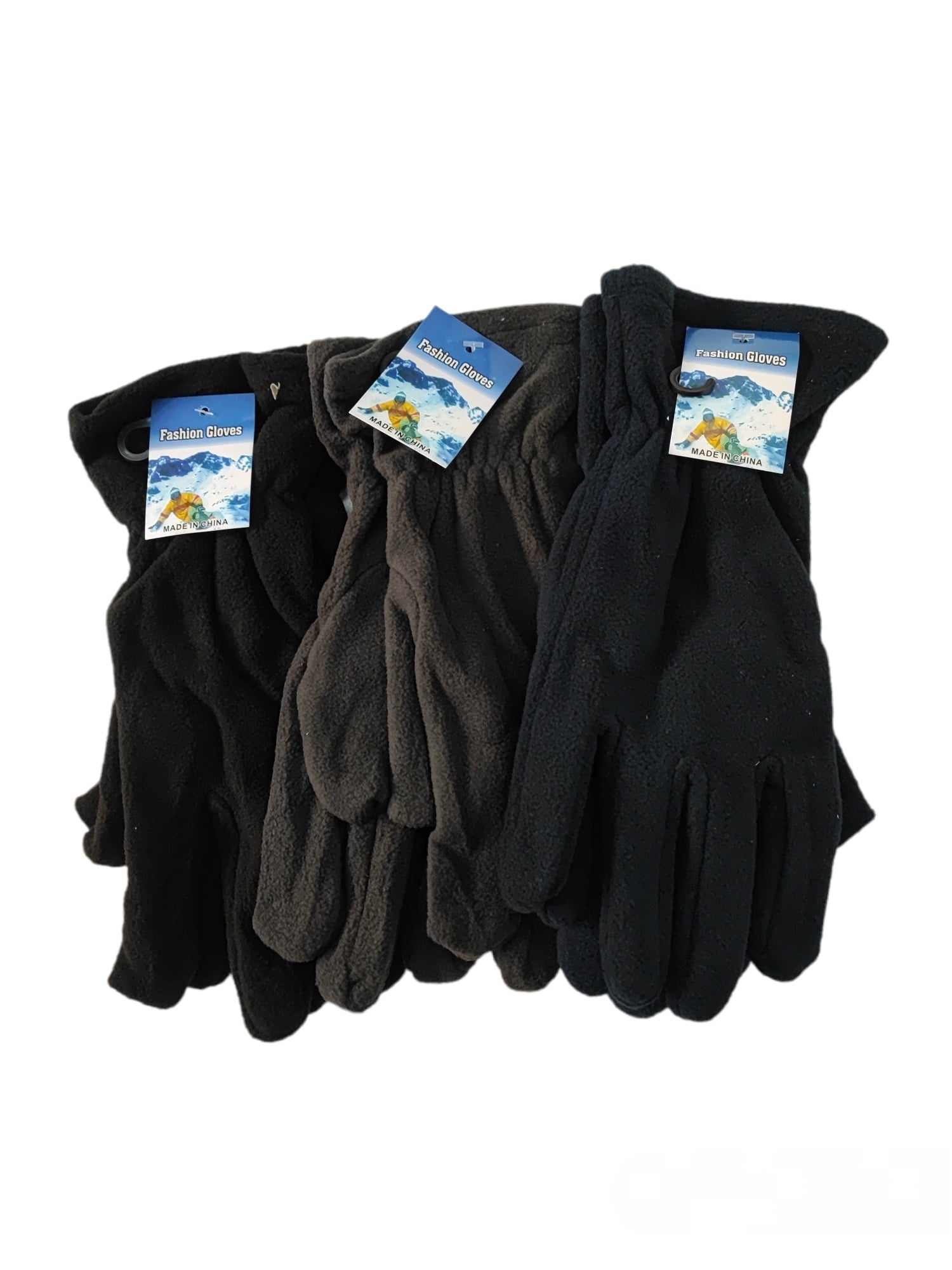 Gants polaires simples homme (x12)