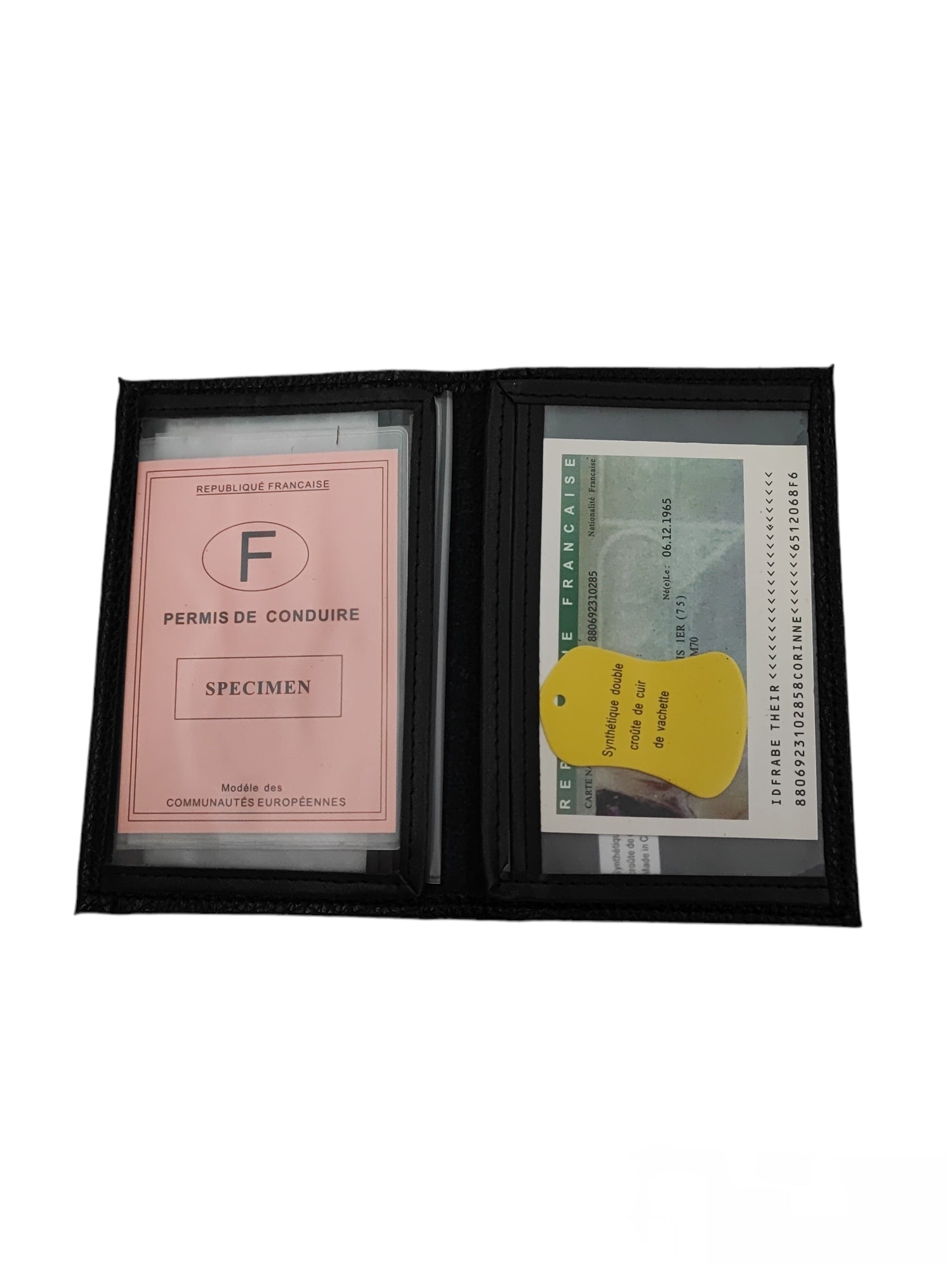 LOT DE 12 - Portefeuille Croûte de cuir vachette 2,50€/unité