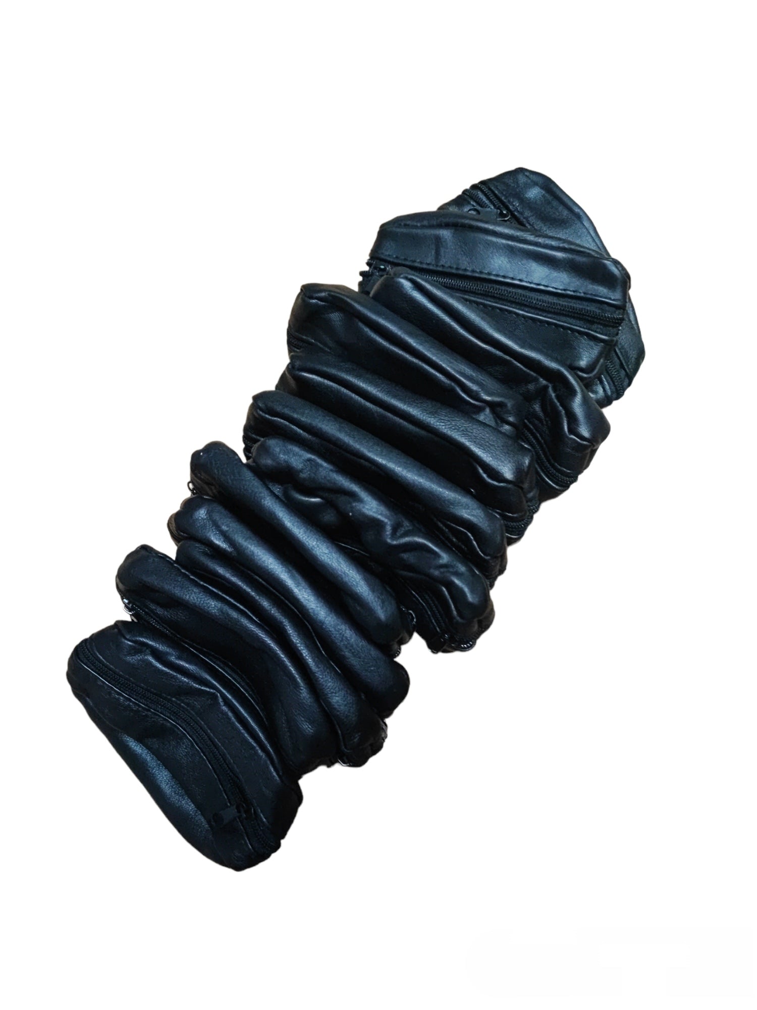 Porte-monnaie Cuir véritable d'agneau noir     (x12)
