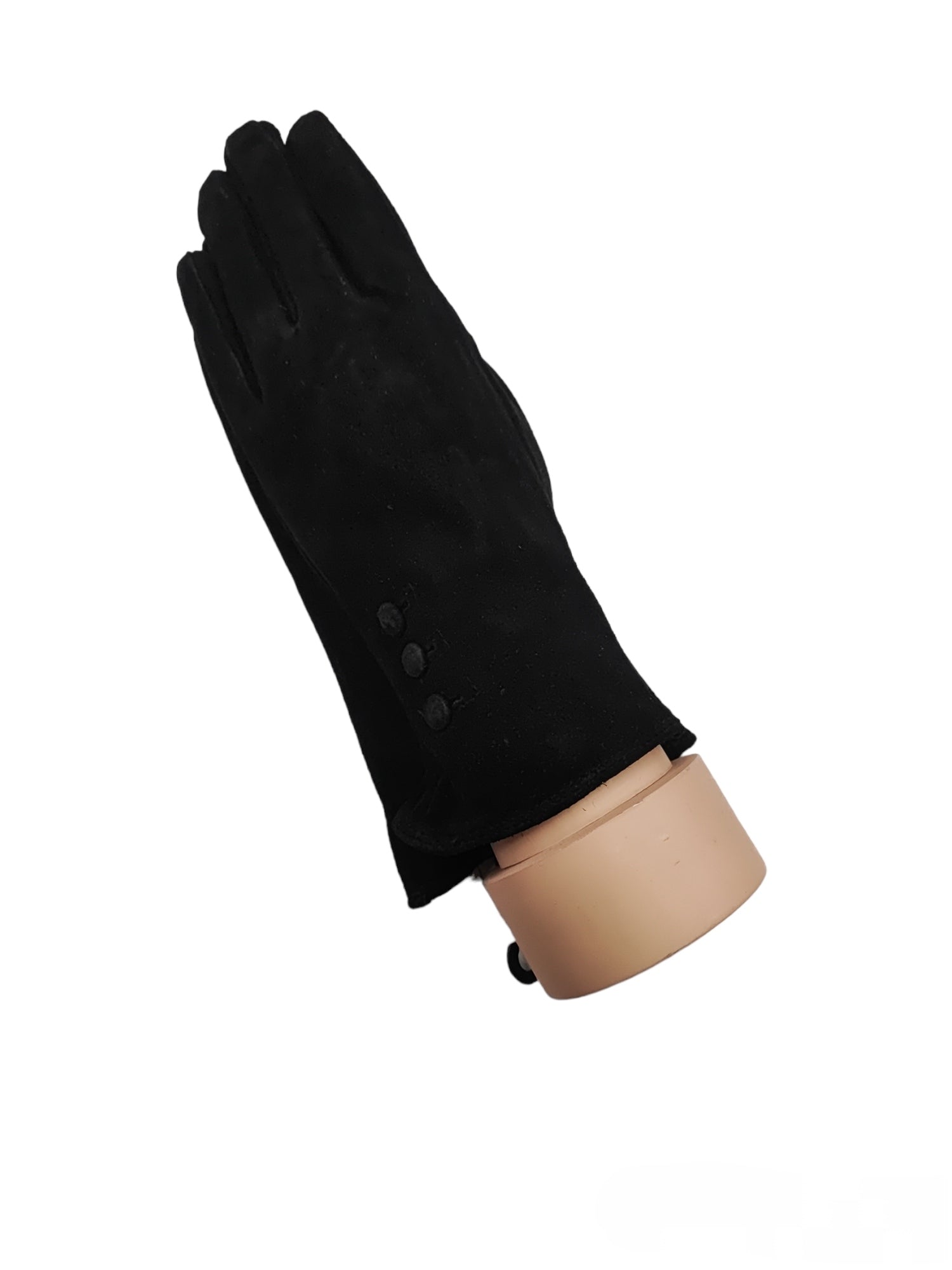 Gants cuir daim noir avec doublure (x6)