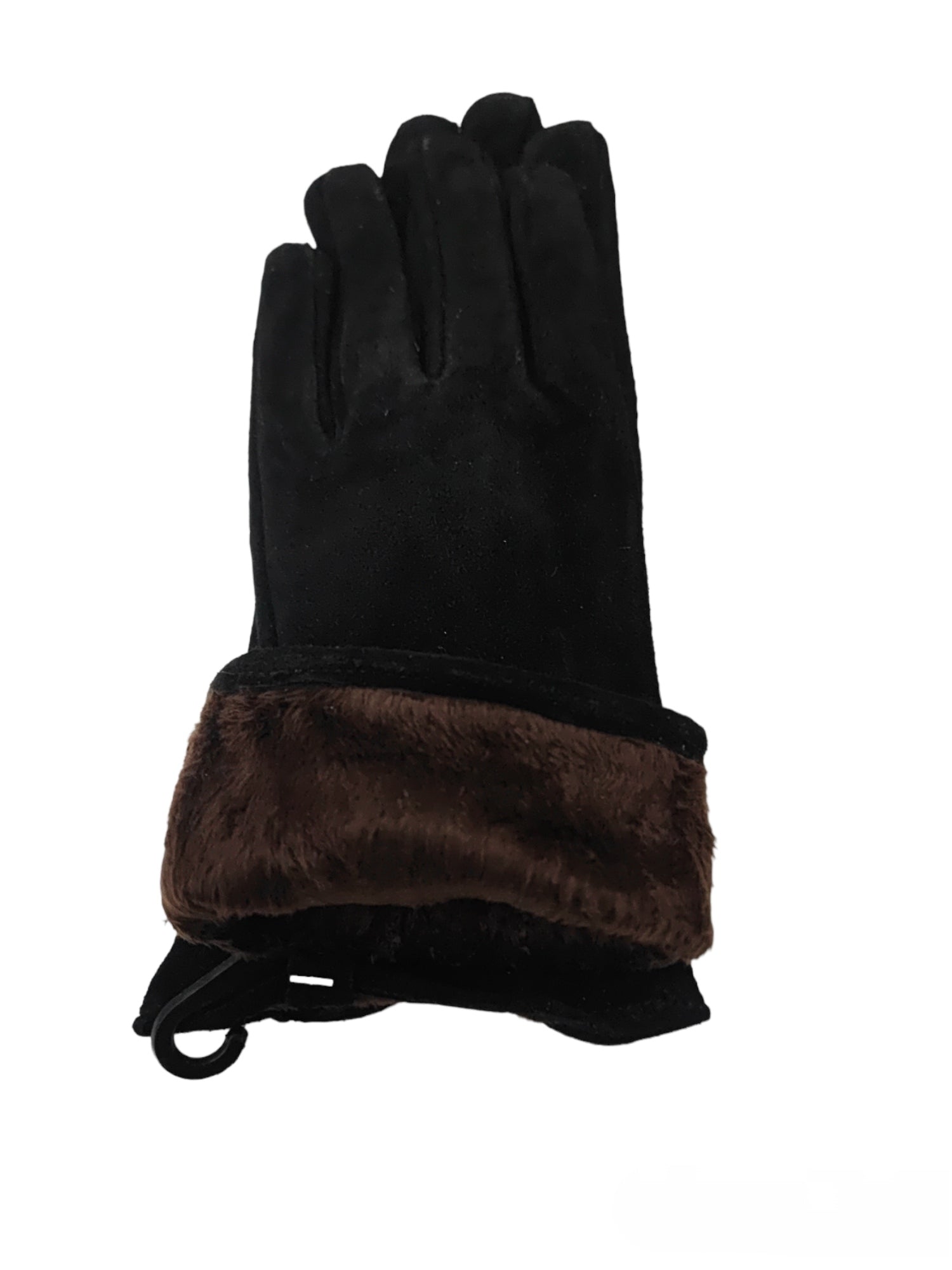 Gants cuir daim noir avec doublure (x6)