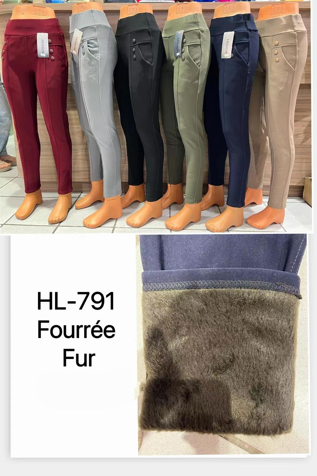 Pantalon office Fourré classique avec 3 boutons (x12)