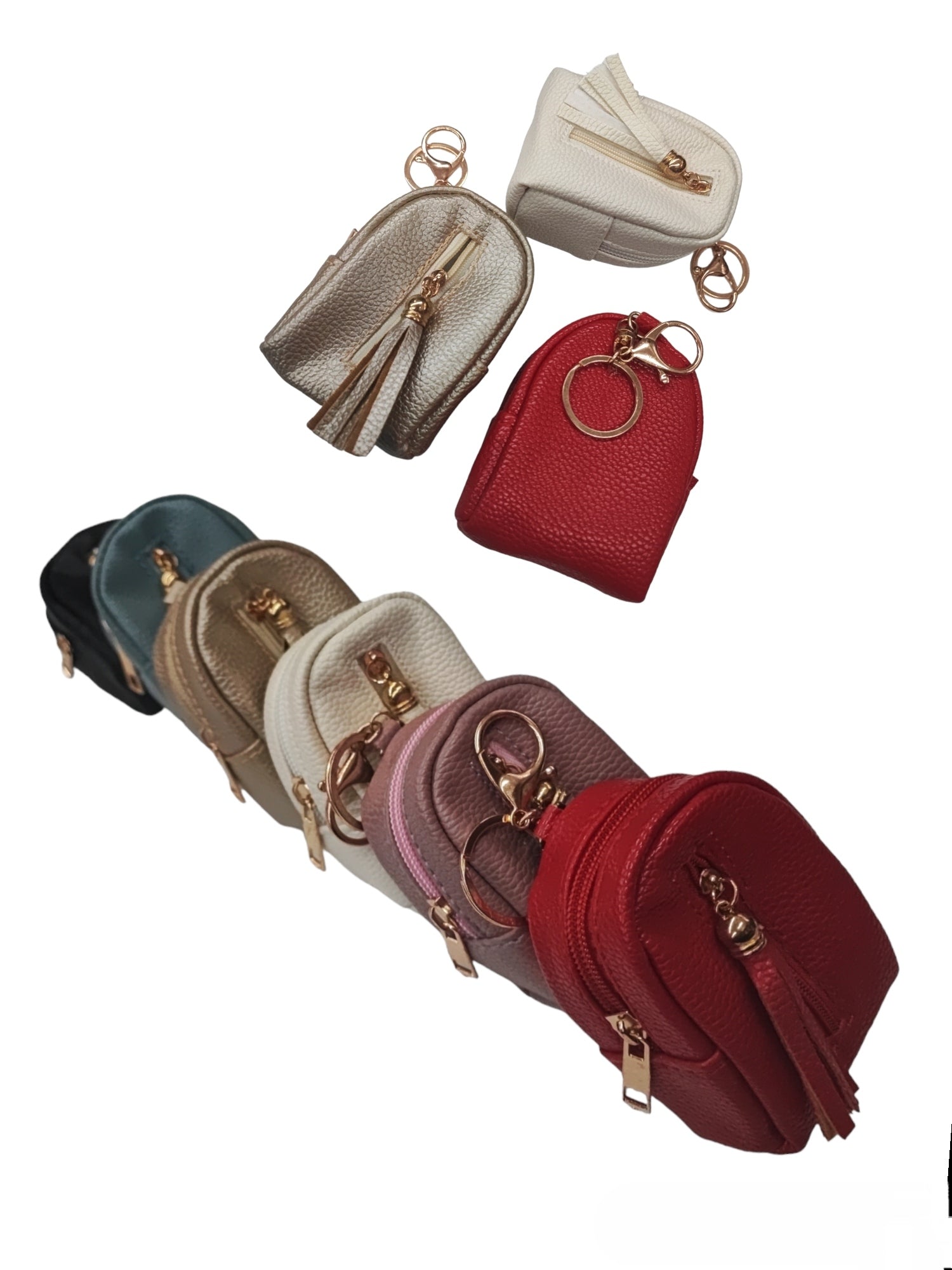 Porte-clé mini Sac à dos pompon (x12)