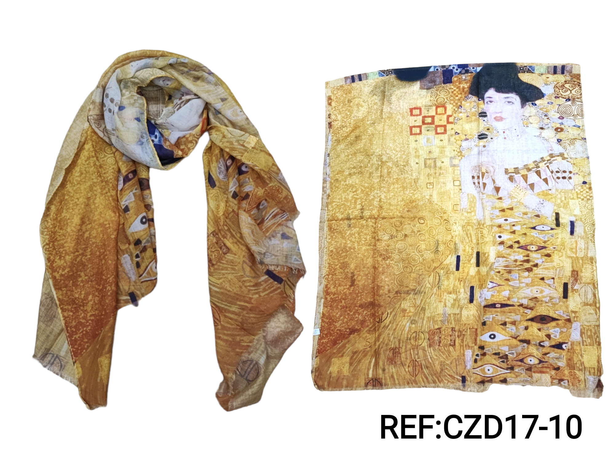 Foulard étole tableau Klimt Adele Bloch (x3)