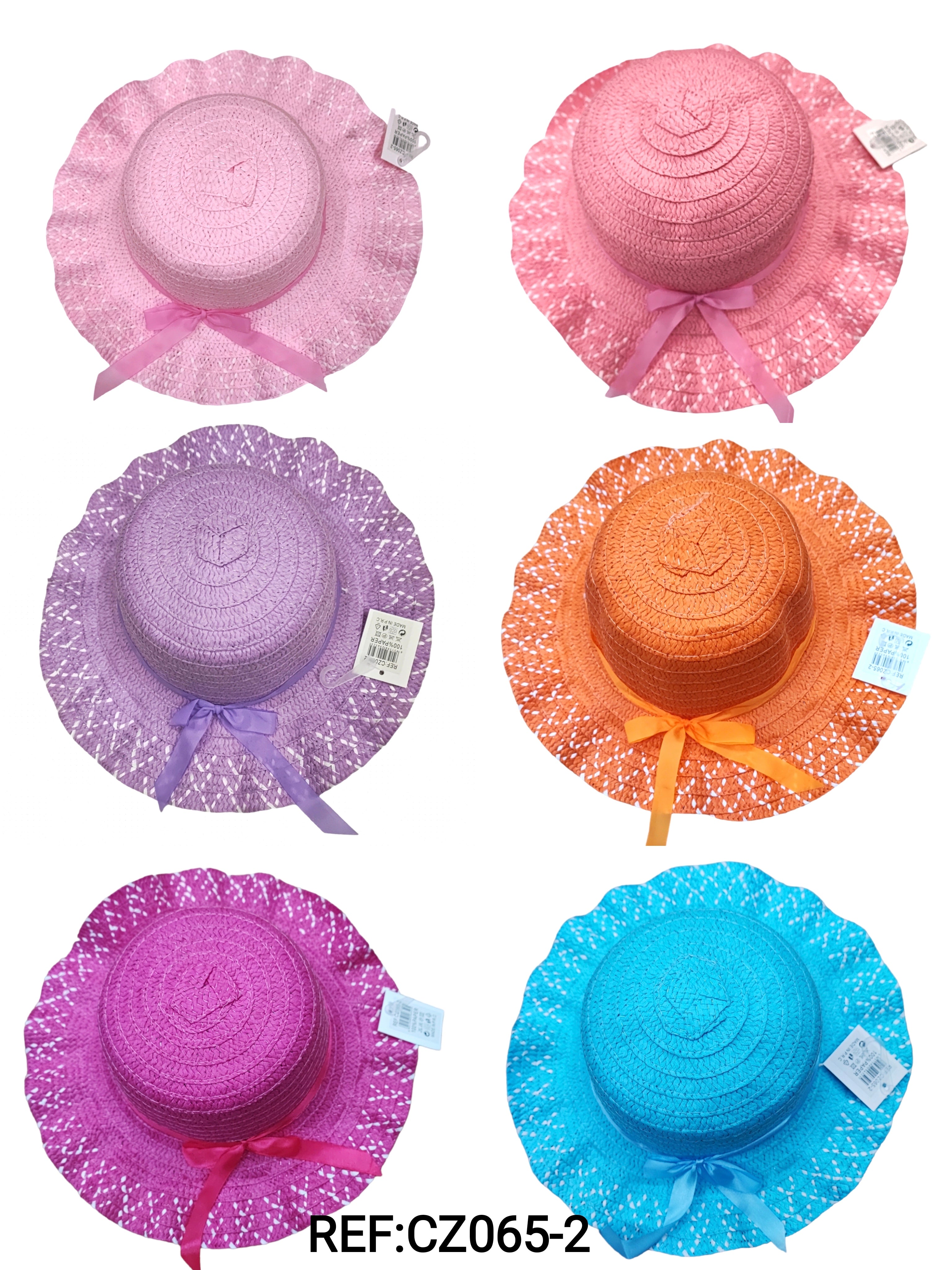 Chapeaux de paille taille enfant (x12)