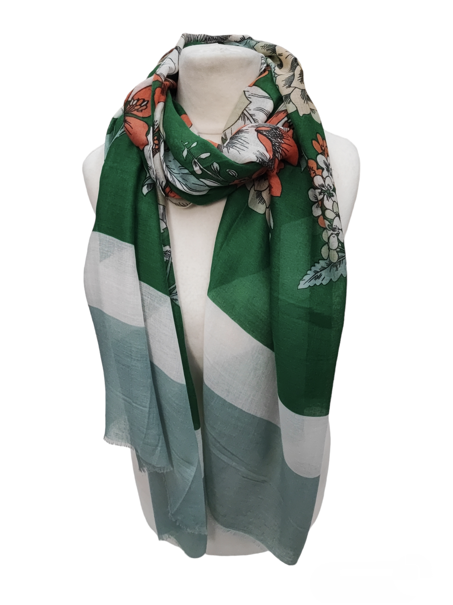 Foulard femme motif fleur (x12) F7