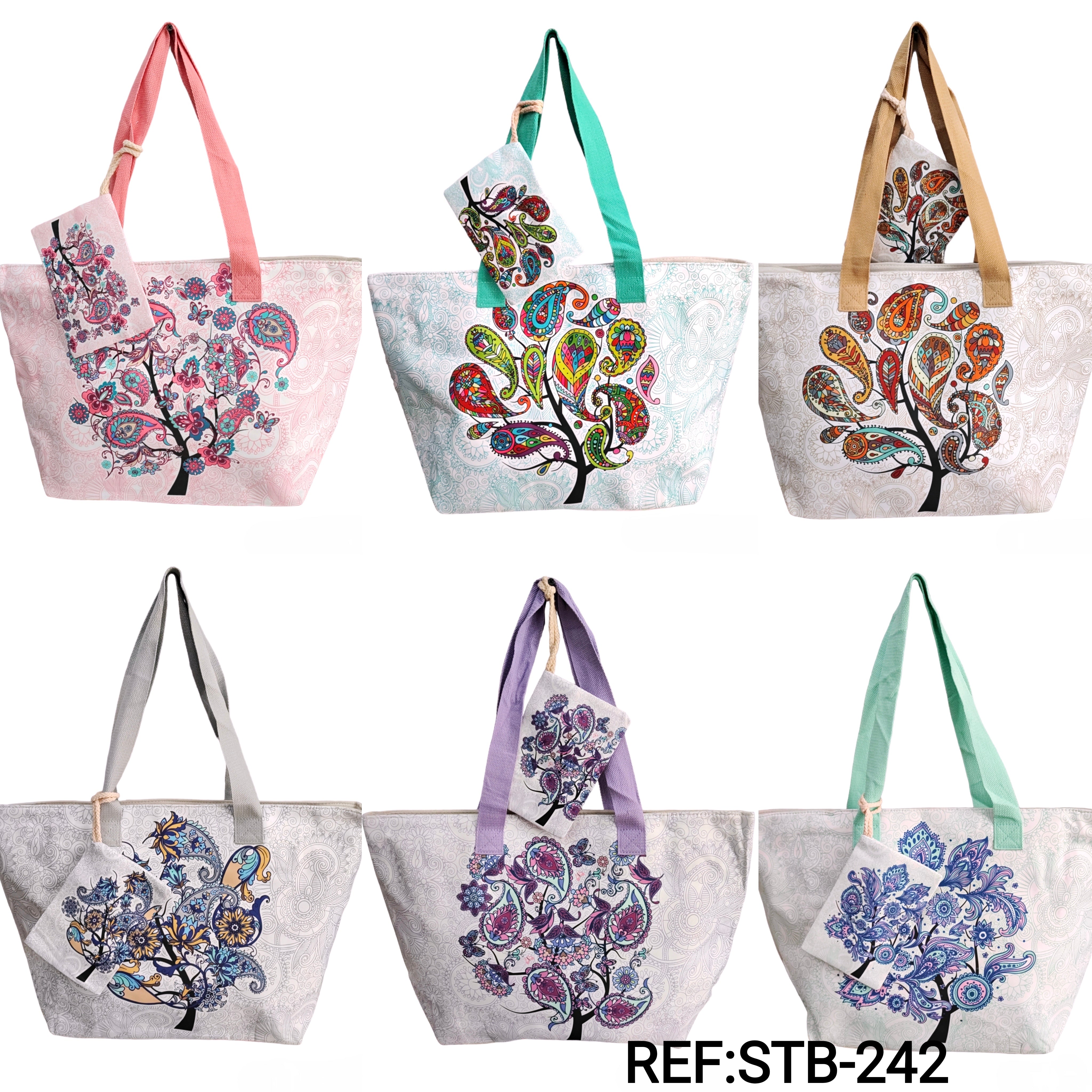 Sac été plage  Motif Paisley (x6)