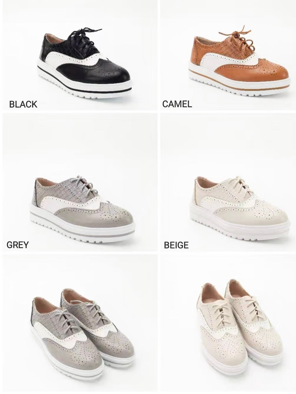 Chaussures moccassins derbies plateforme CAMILLE (x12)