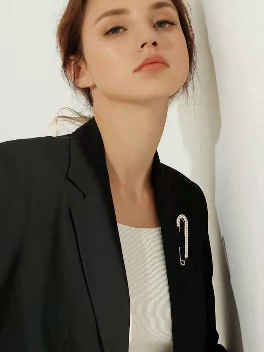 Broche epingle cygne #CZB9-02 (x12)