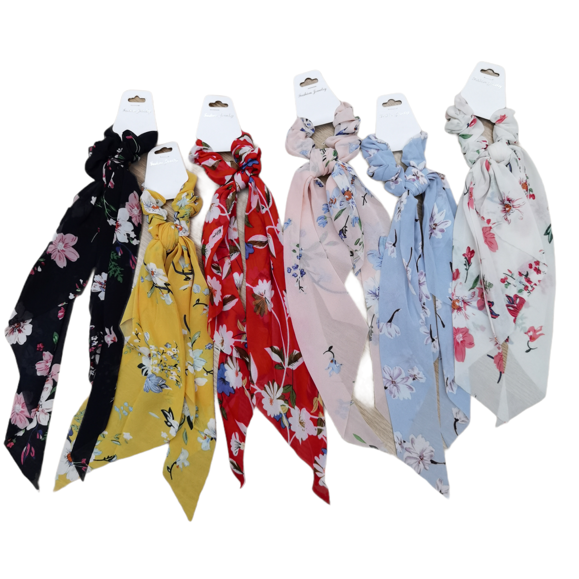 Chouchou motif fleurs    (x12)